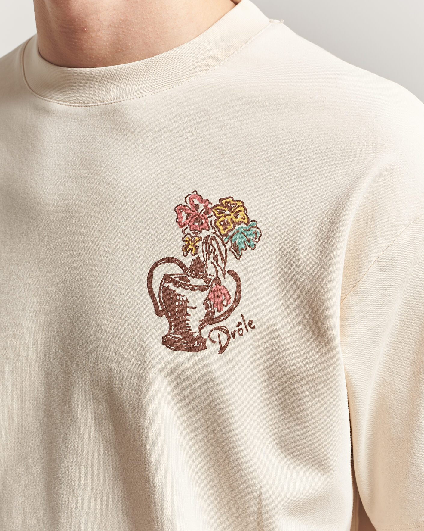 Herre | T-Shirts | Drôle de Monsieur | Vase Havana T-Shirt Sand