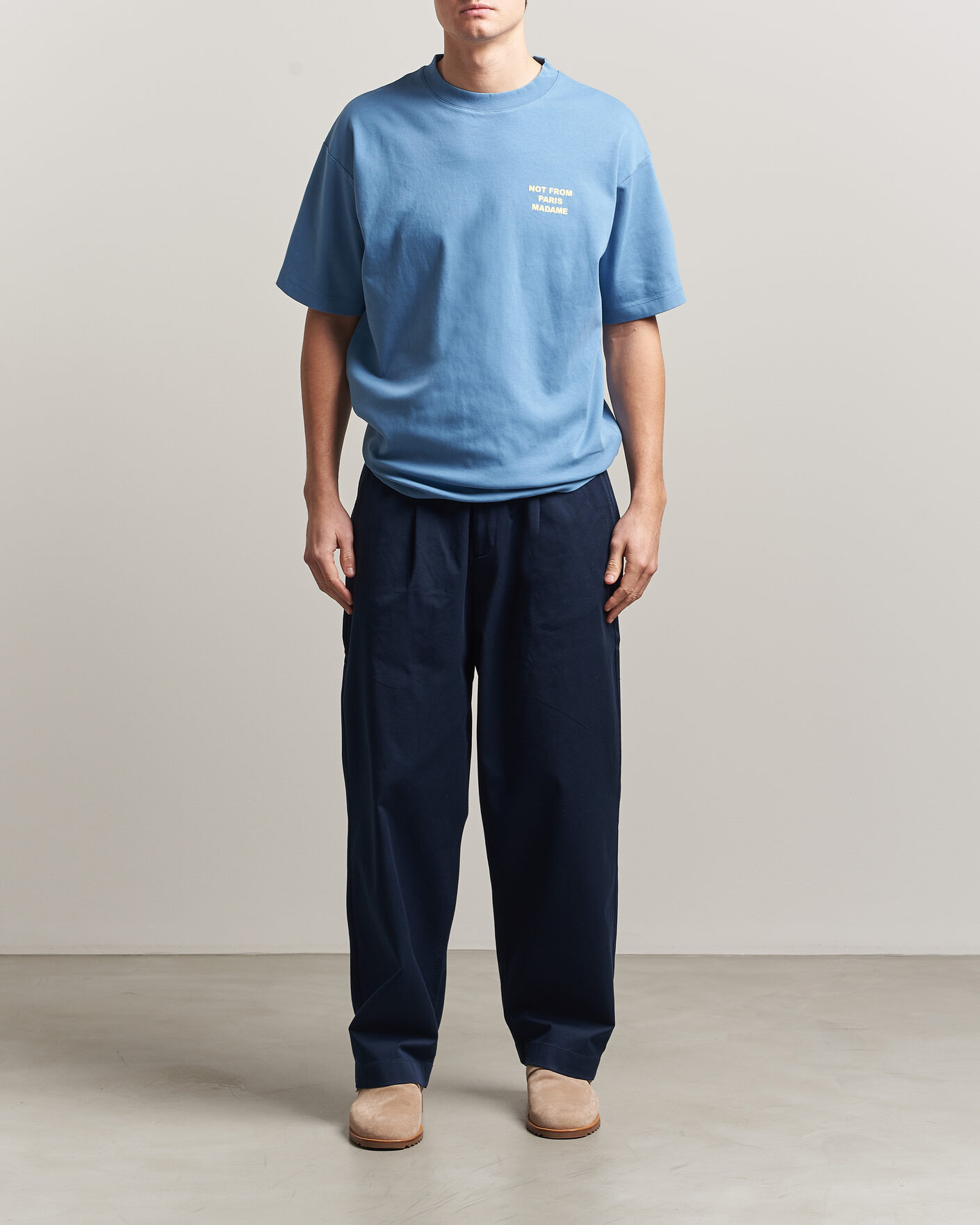 Herre | T-Shirts | Drôle de Monsieur | Slogan T-Shirt Atlantic Blue