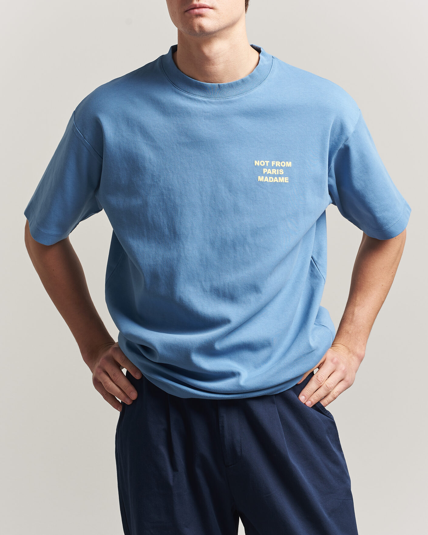 Herre | T-Shirts | Drôle de Monsieur | Slogan T-Shirt Atlantic Blue