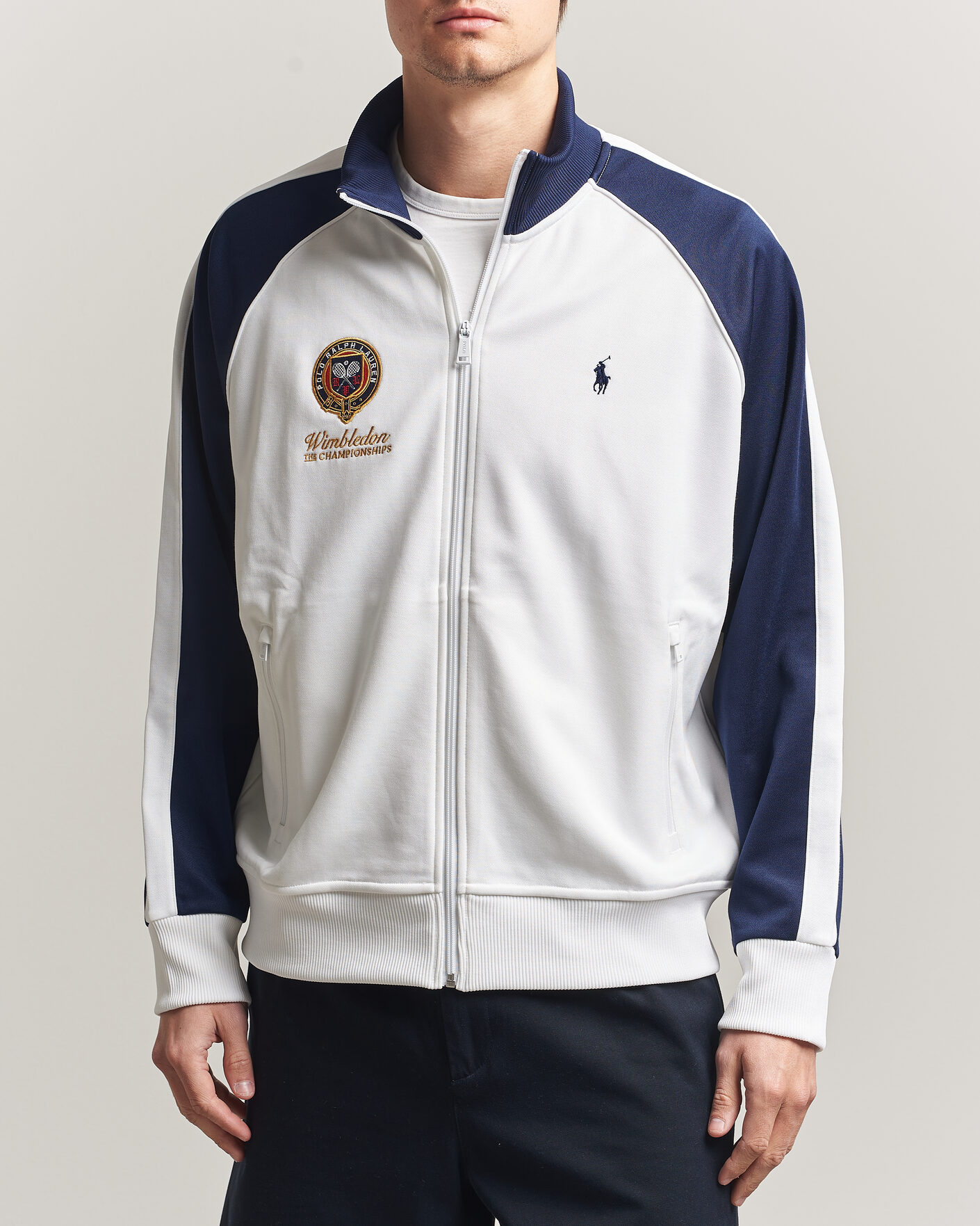 Herre | Gensere | Polo Ralph Lauren | Full Zip Pullover Ceramic White