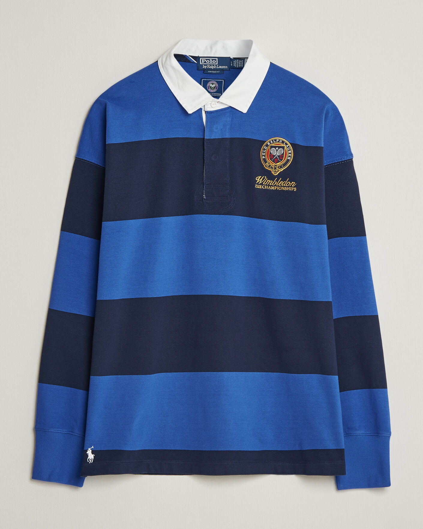 Herre | Gensere | Polo Ralph Lauren | Striped Rugby Pullover Collegiate Blue