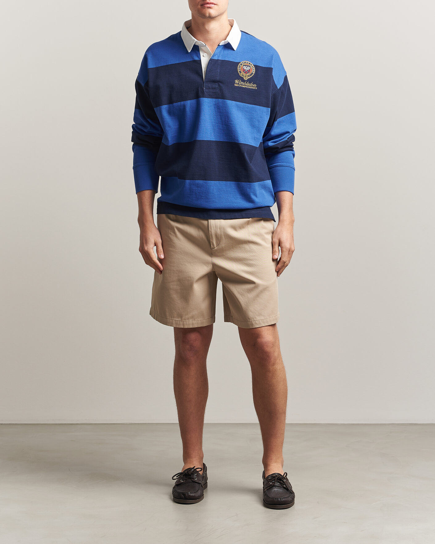 Herre | Gensere | Polo Ralph Lauren | Striped Rugby Pullover Collegiate Blue