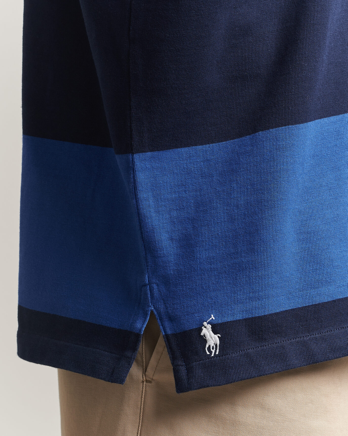 Herre | Gensere | Polo Ralph Lauren | Striped Rugby Pullover Collegiate Blue