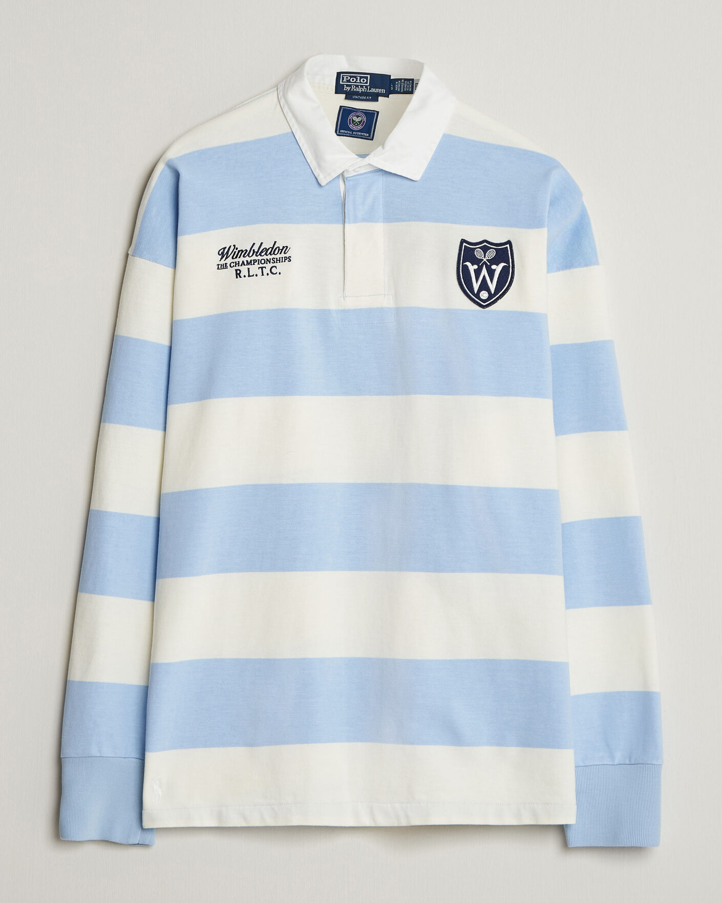 Herre | Gensere | Polo Ralph Lauren | Striped Rugby Pullover Office Blue/Deckwash White