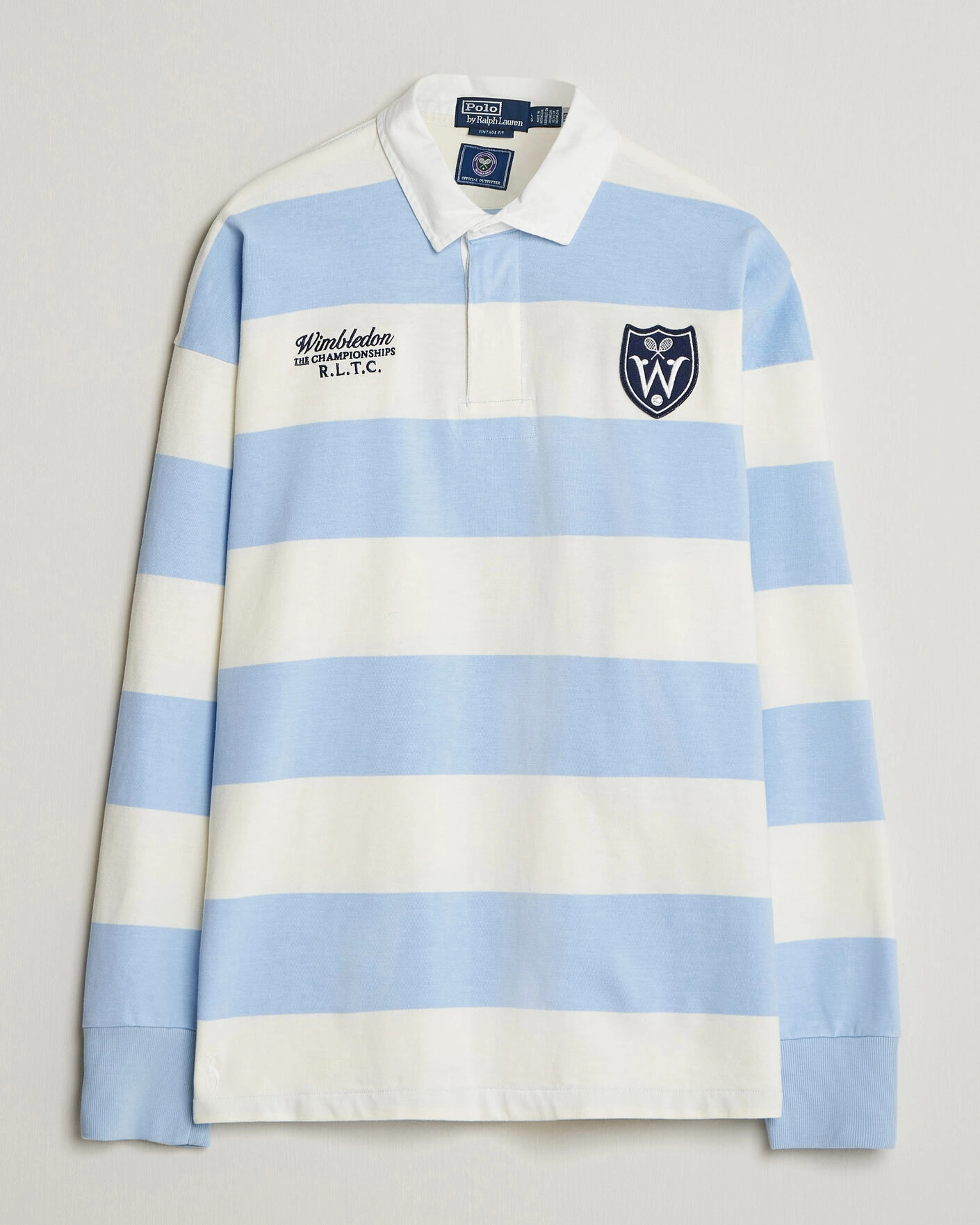 Herre | Gensere | Polo Ralph Lauren | Striped Rugby Pullover Office Blue/Deckwash White