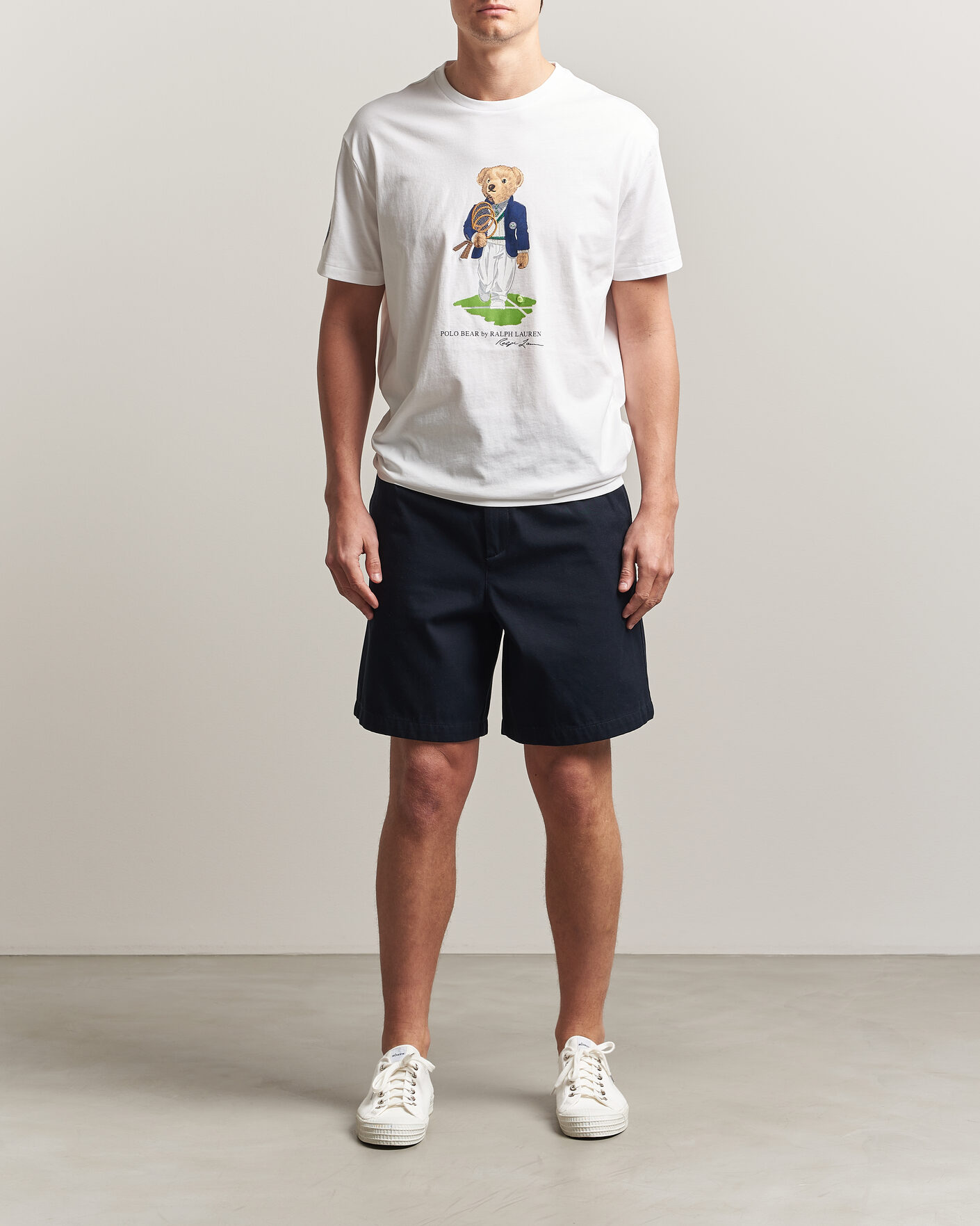Herre | T-Shirts | Polo Ralph Lauren | Wimbledon Bear Tee White
