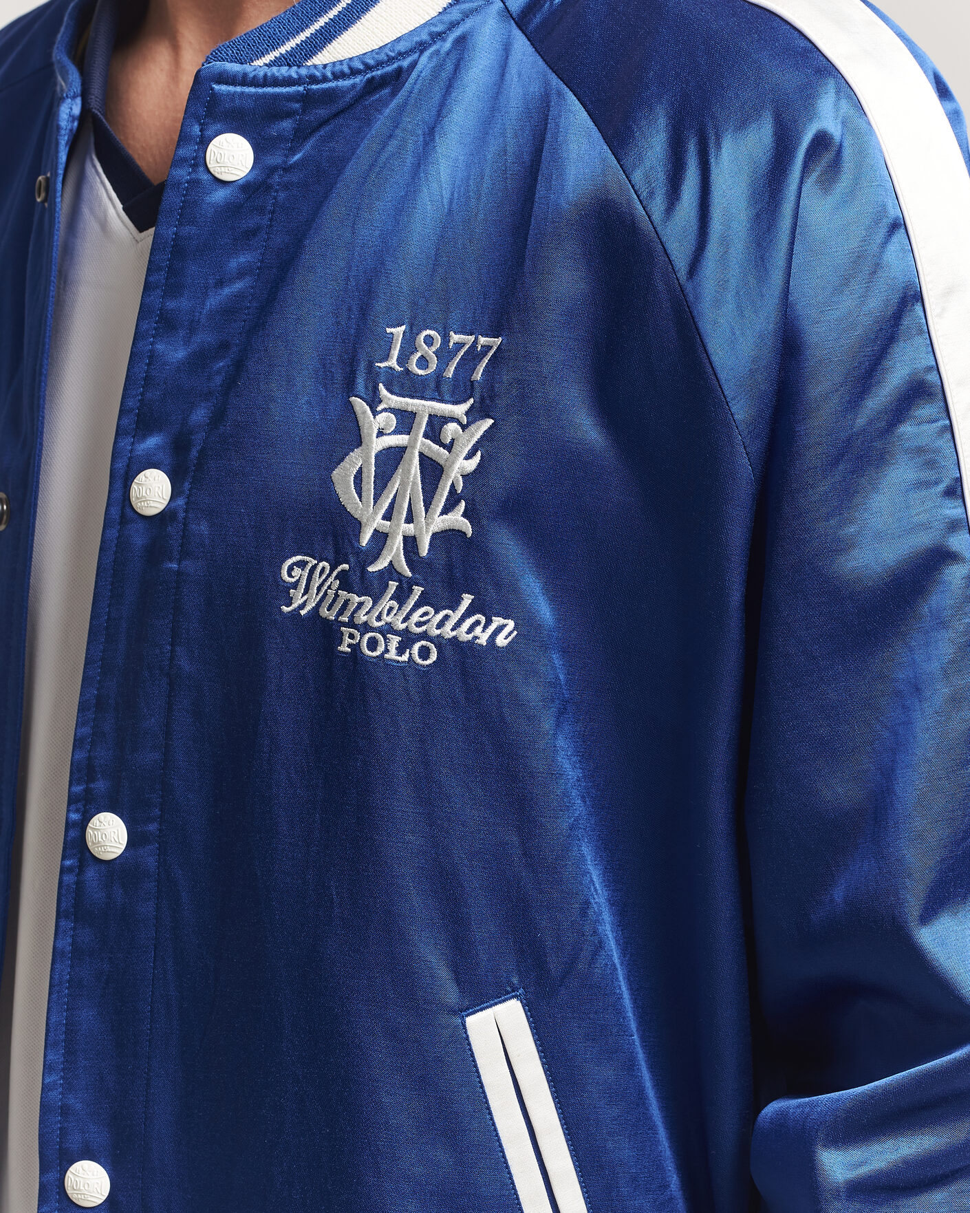Herre | Jakker | Polo Ralph Lauren | Championship Bomber Jacket Graphic Royal/White