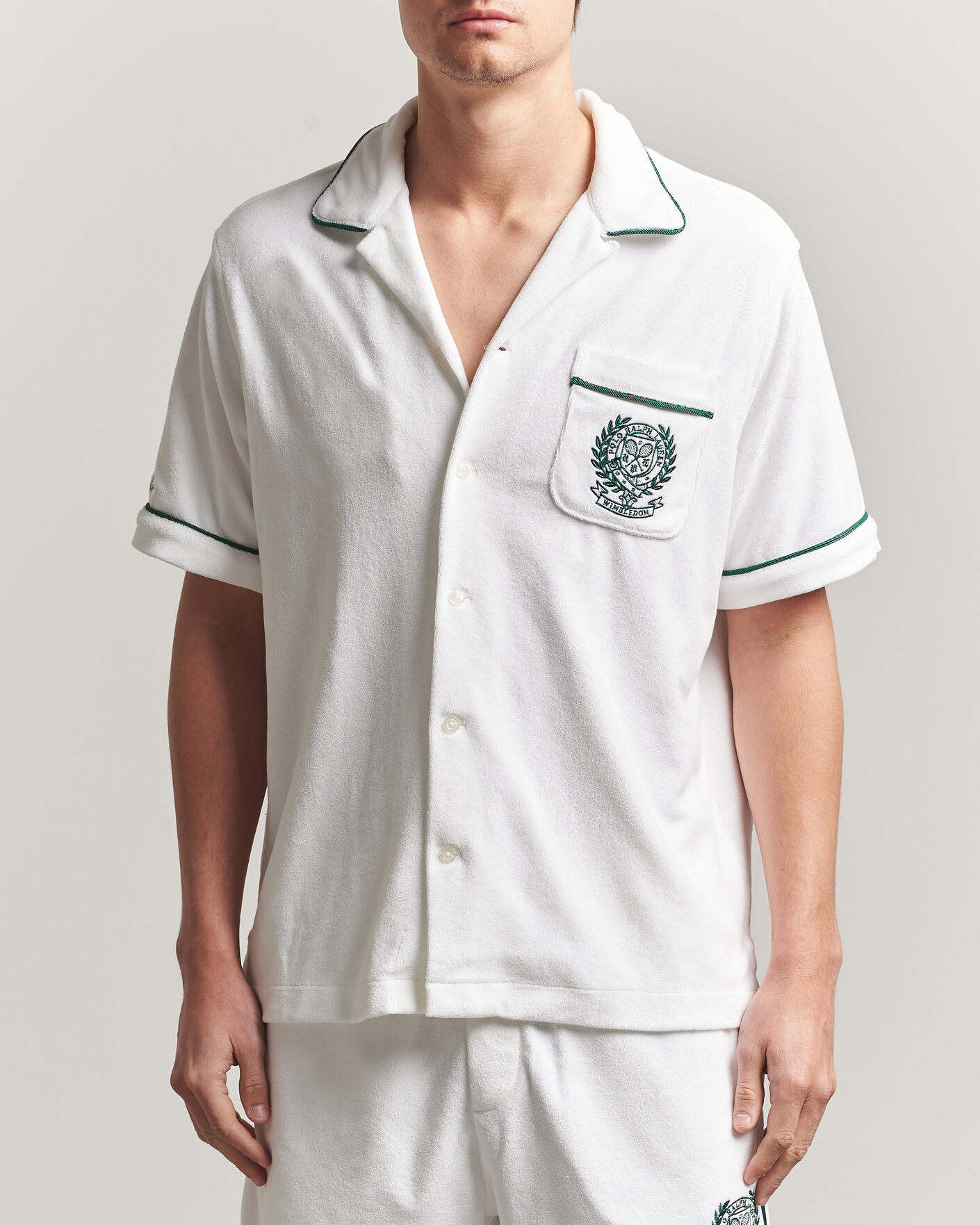 Herre | Skjorter | Polo Ralph Lauren | Terry Short Sleeve Shirt White
