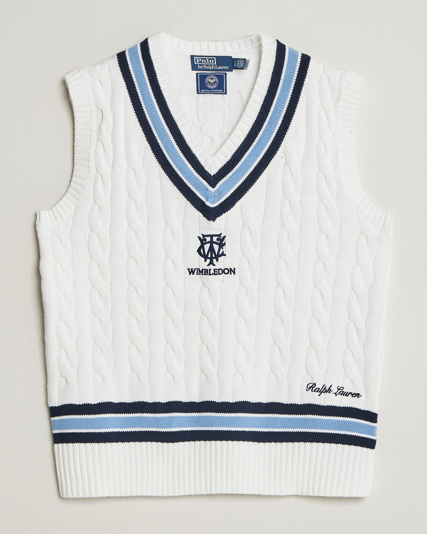 Herre | Gensere | Polo Ralph Lauren | Cotton Cable Vest Cream Combo