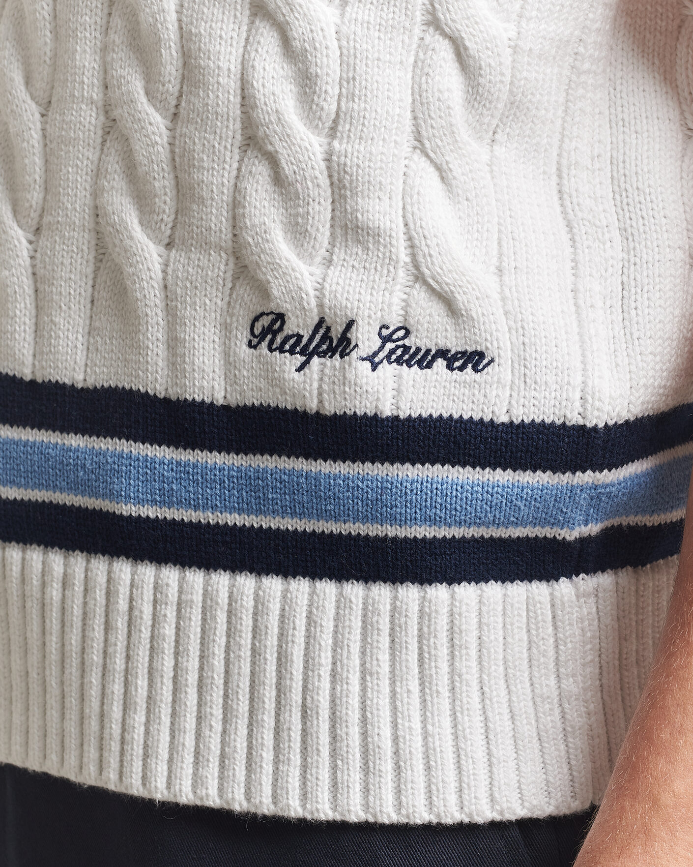 Herre | Gensere | Polo Ralph Lauren | Cotton Cable Vest Cream Combo