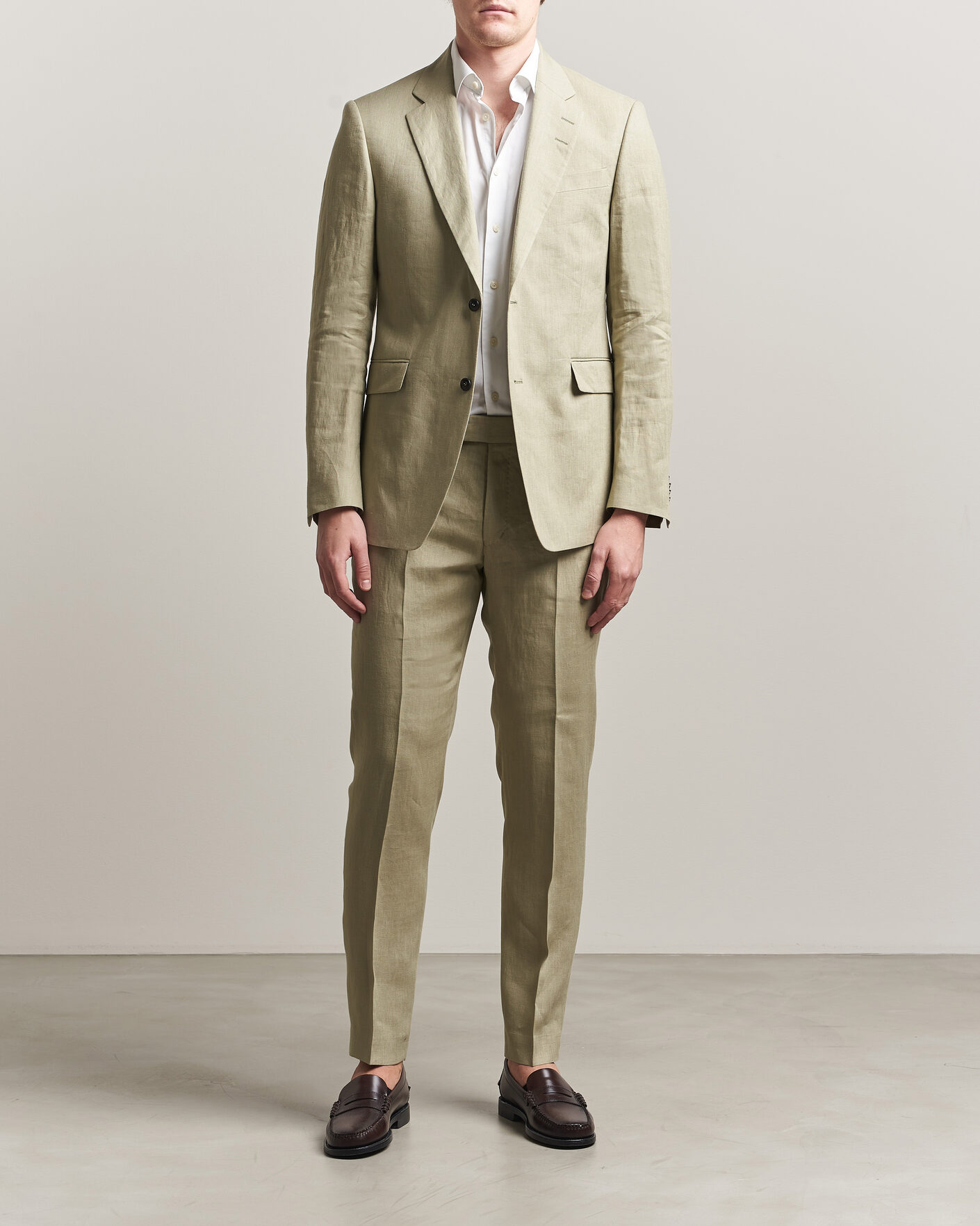 Herre | Bukser | Tiger of Sweden | Tenuta Linen Suit Trousers Mole
