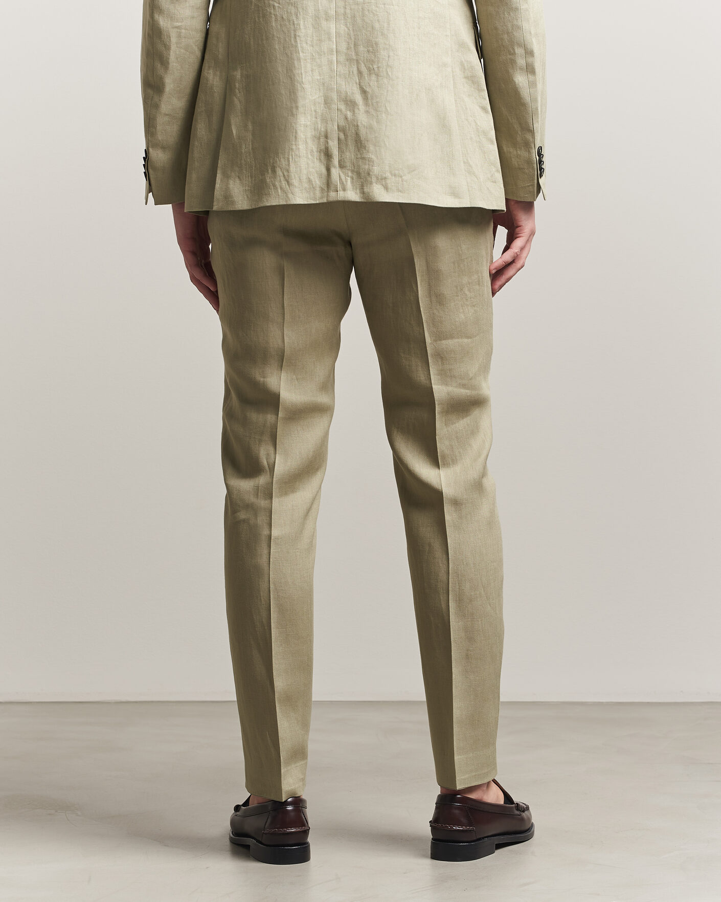 Herre | Bukser | Tiger of Sweden | Tenuta Linen Suit Trousers Mole