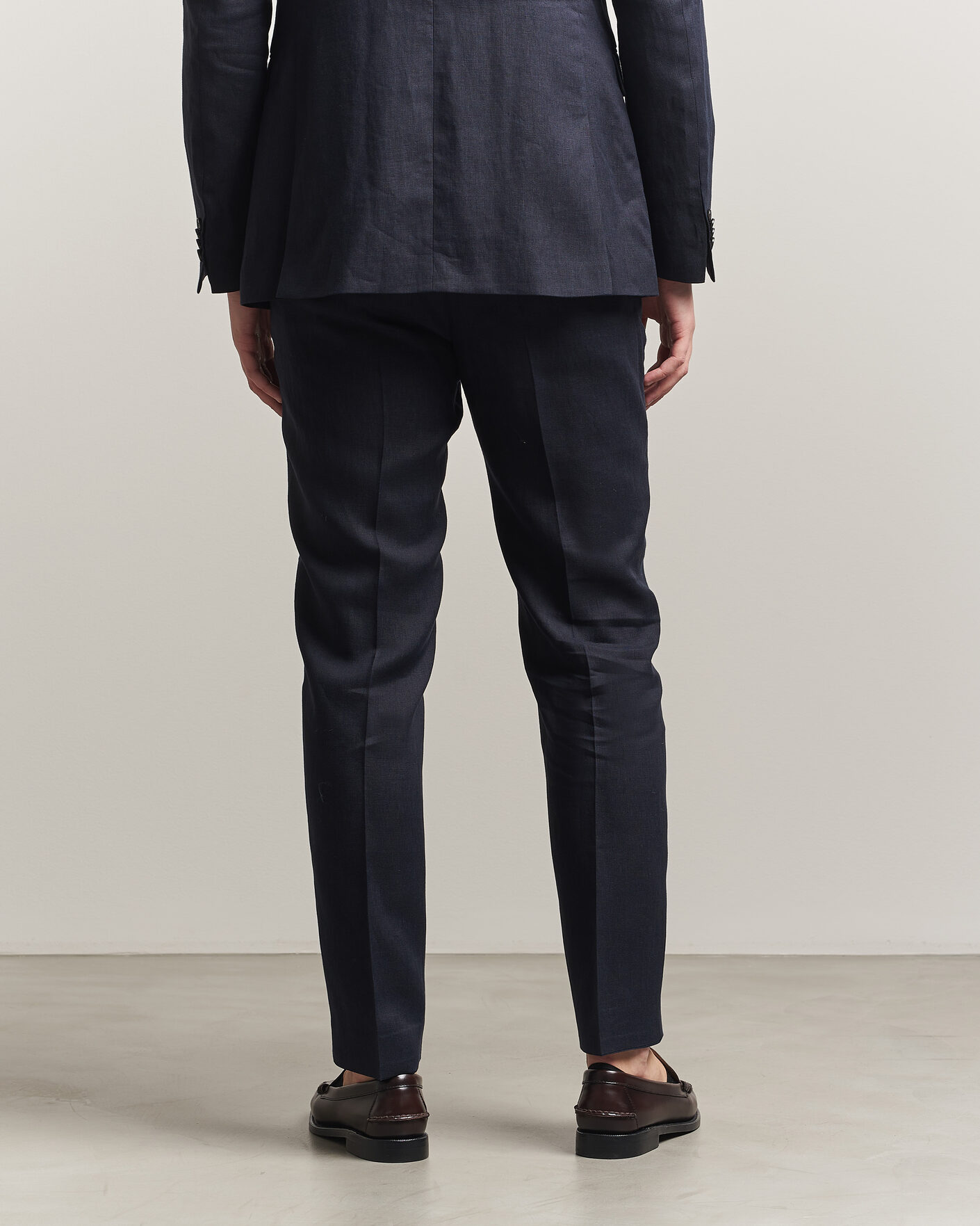 Herre | Bukser | Tiger of Sweden | Tenuta Linen Suit Trousers Midnight Blue