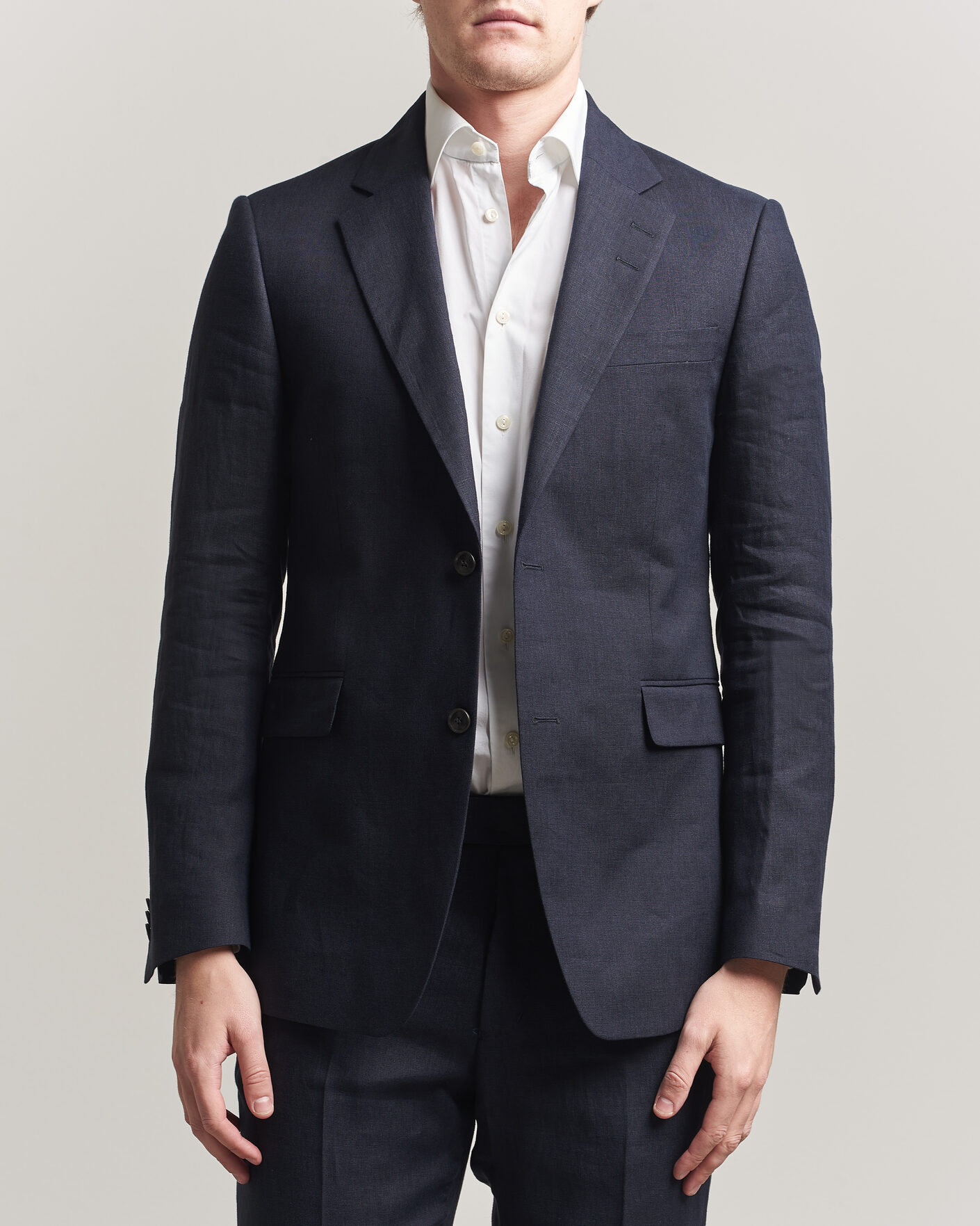 Herre | Dressjakker | Tiger of Sweden | Justin Linen Suit Blazer Midnight Blue