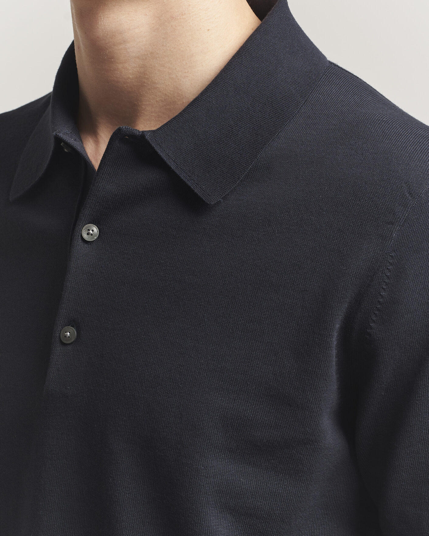 Herre | Pikéer | Tiger of Sweden | Erros Cotton Knitted Polo Light Ink