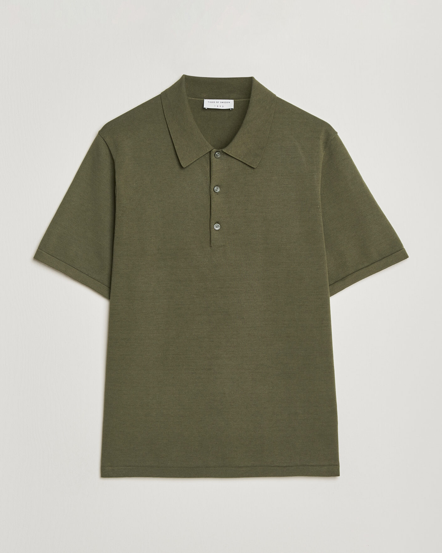 Herre | Pikéer | Tiger of Sweden | Erros Cotton Knitted Polo Kalamata Green