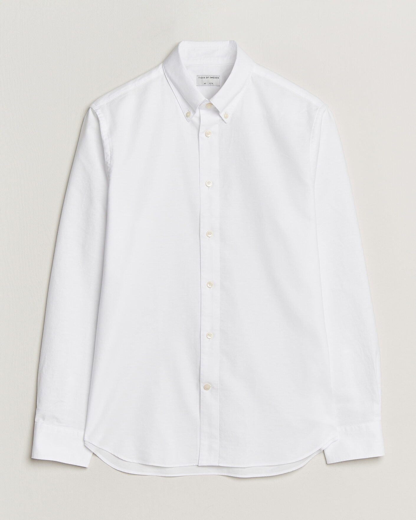 Herre | Skjorter | Tiger of Sweden | Bjorn Oxford Shirt Pure White