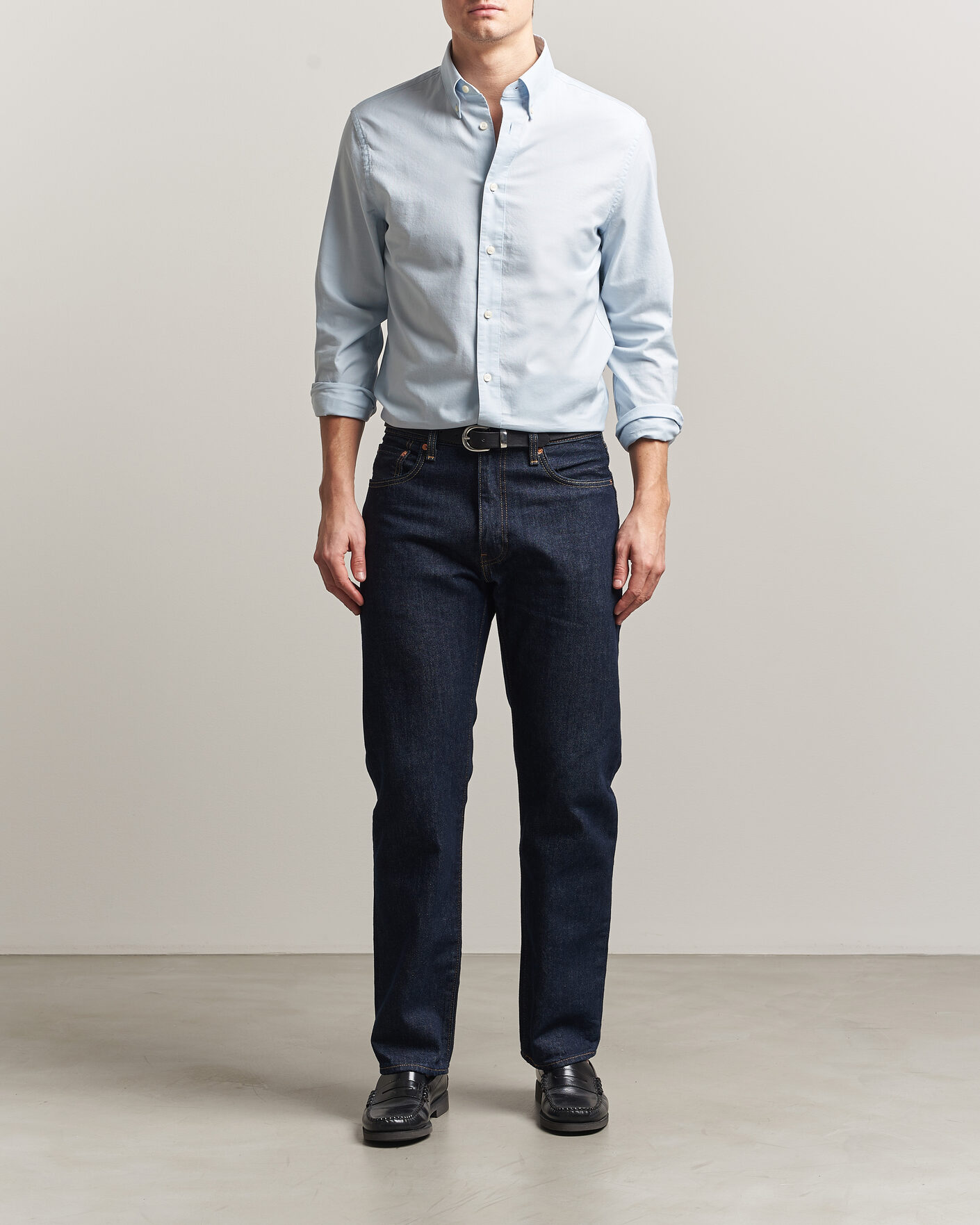 Herre | Skjorter | Tiger of Sweden | Bjorn Oxford Shirt Light Blue