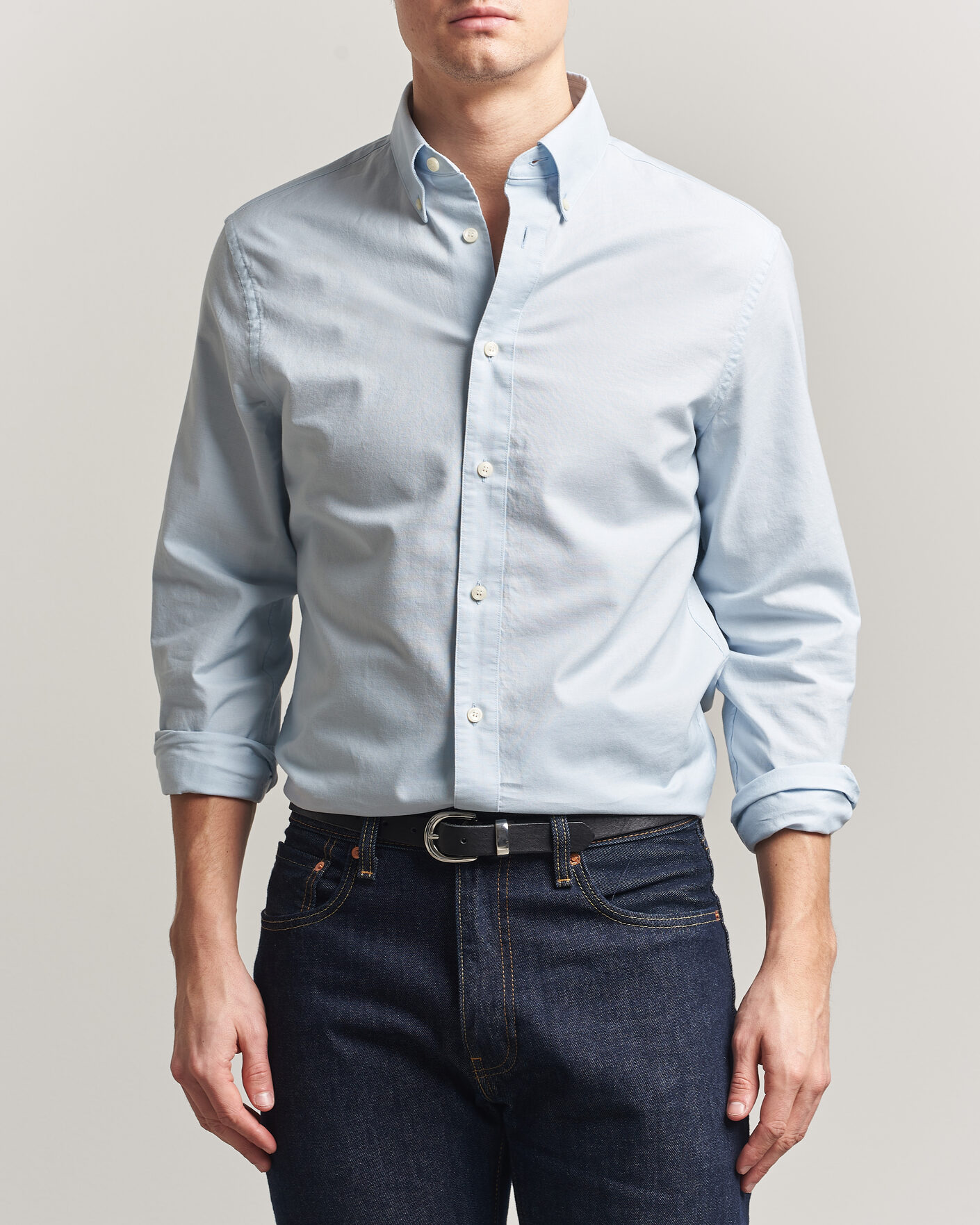 Herre | Skjorter | Tiger of Sweden | Bjorn Oxford Shirt Light Blue