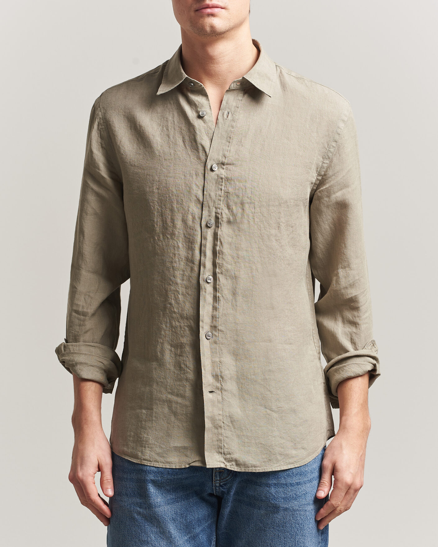 Herre | Skjorter | Tiger of Sweden | Spenser Linen Shirt Mole