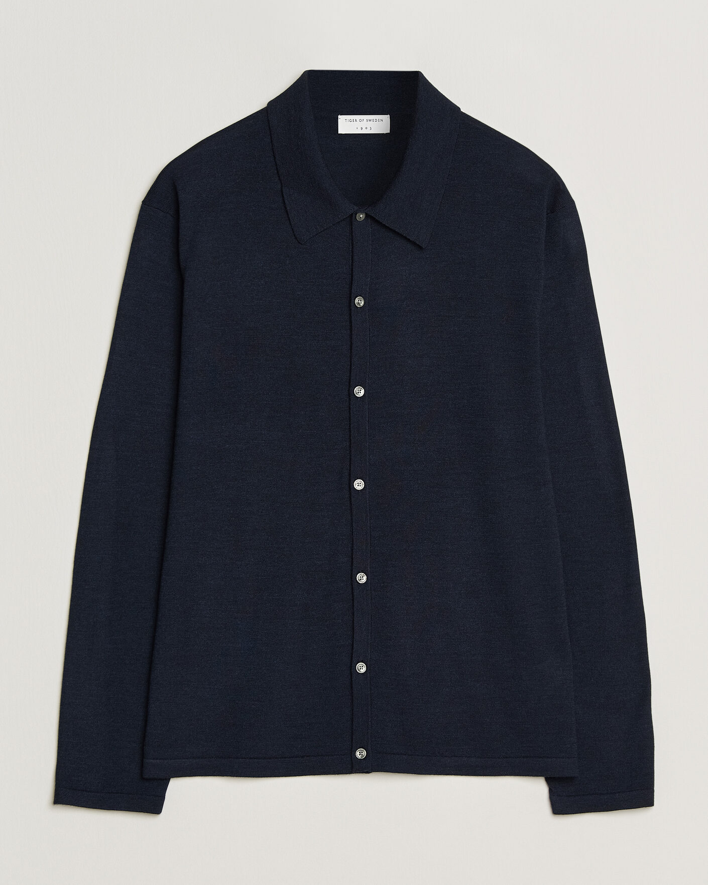 Herre | Gensere | Tiger of Sweden | Verklin Merino Knitted Cardigan Light Ink