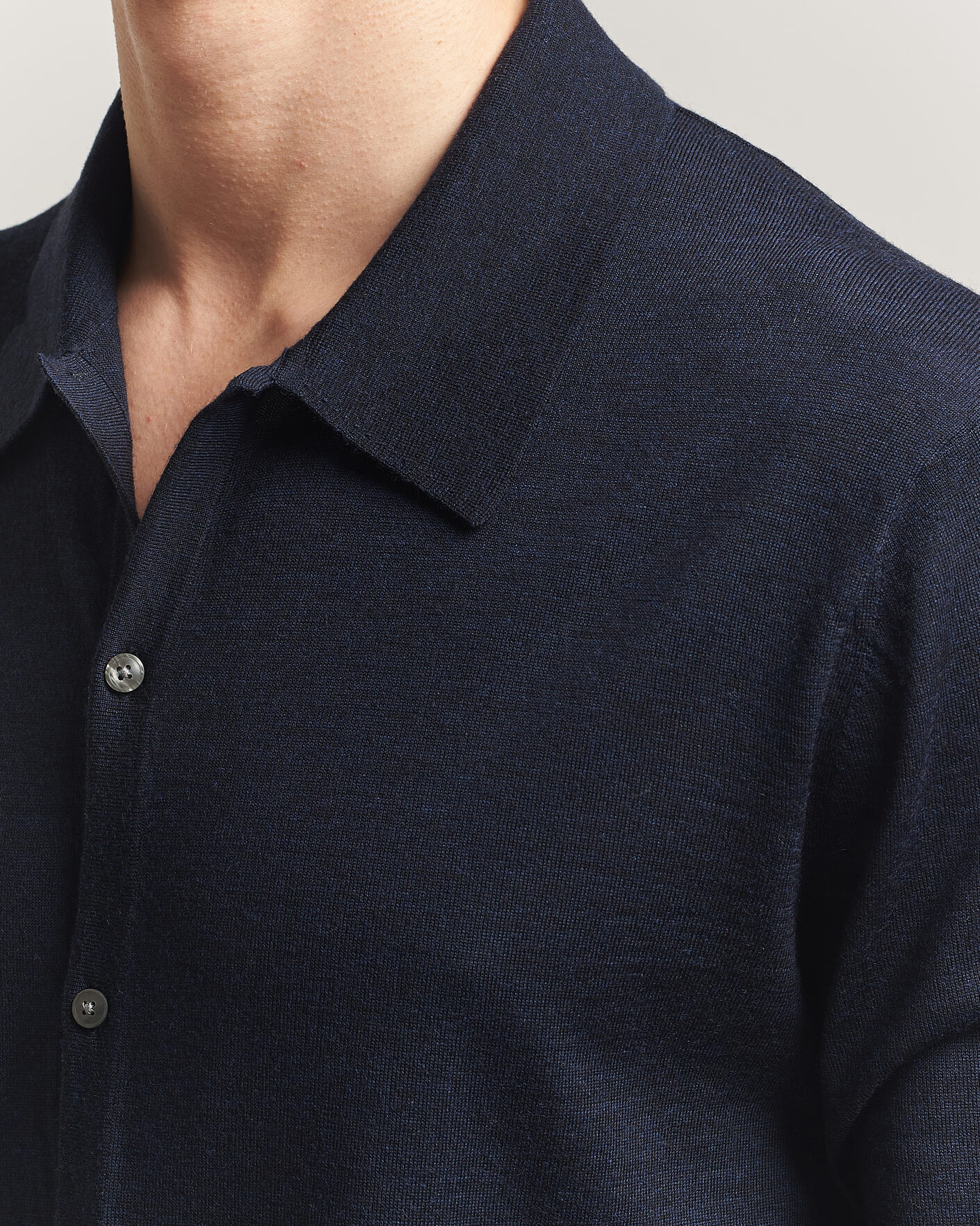 Herre | Gensere | Tiger of Sweden | Verklin Merino Knitted Cardigan Light Ink