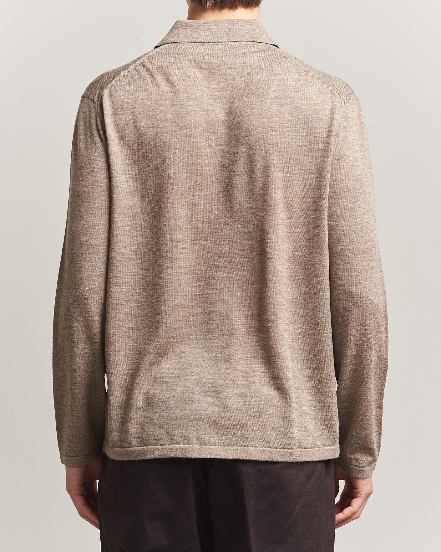 Herre | Gensere | Tiger of Sweden | Verklin Merino Knitted Cardigan Beige Melange