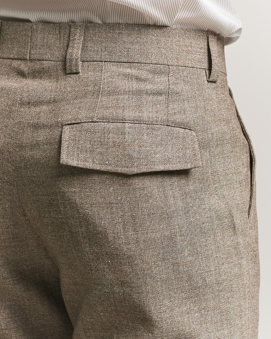 Herre | Bukser | Tiger of Sweden | Mend Wool/Linen Cargo Trousers Sawgrass Brown