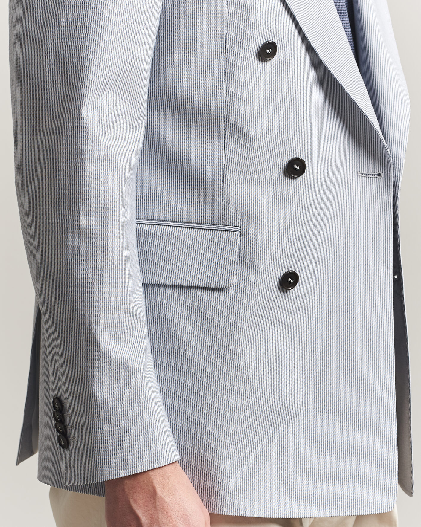 Herre | Dressjakker | Tiger of Sweden | Ease Cotton Double Breasted Blazer Thunder Blue