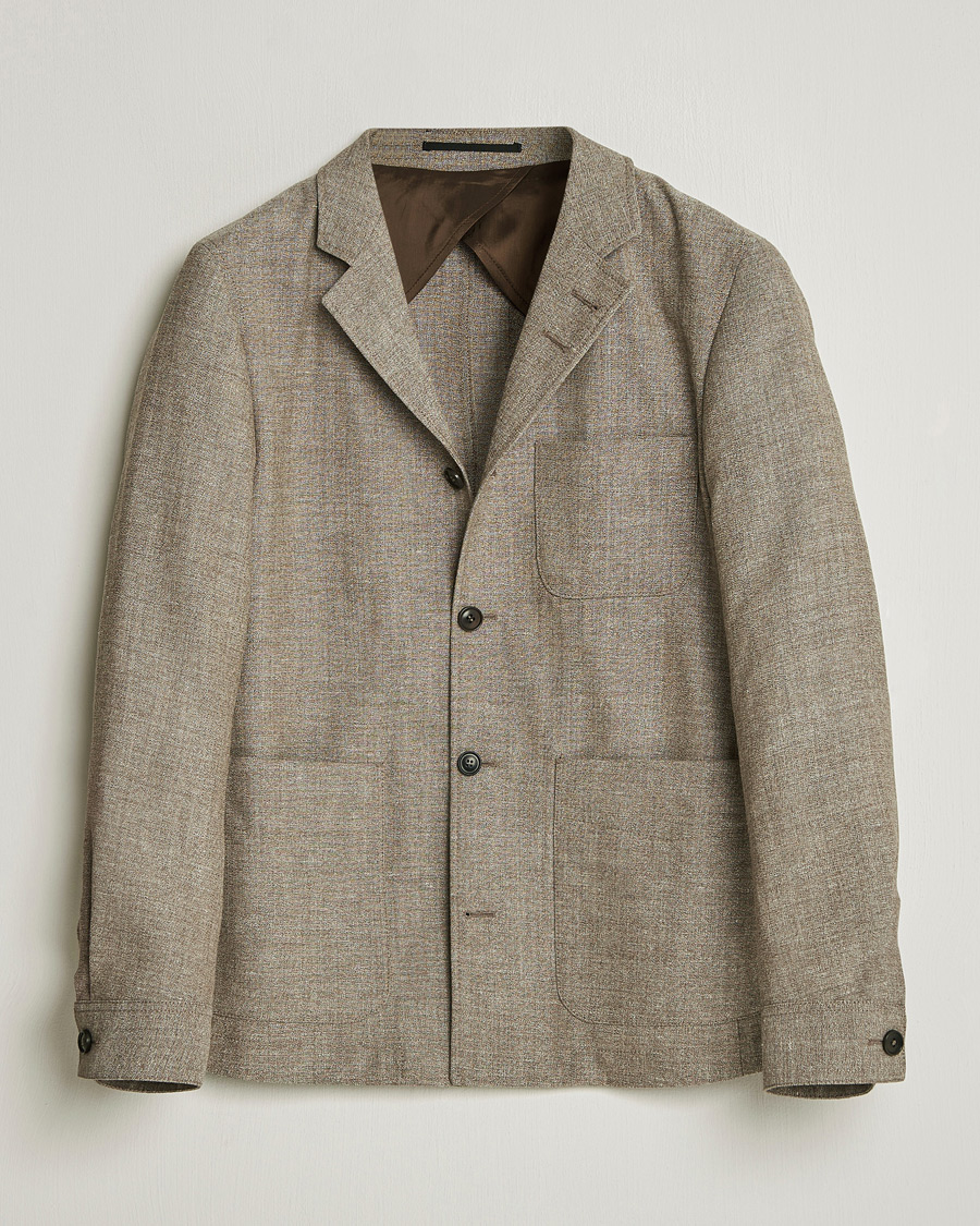 Herre | Dressjakker | Tiger of Sweden | Harrison Wool/Linen Blazer Sawgrass Brown