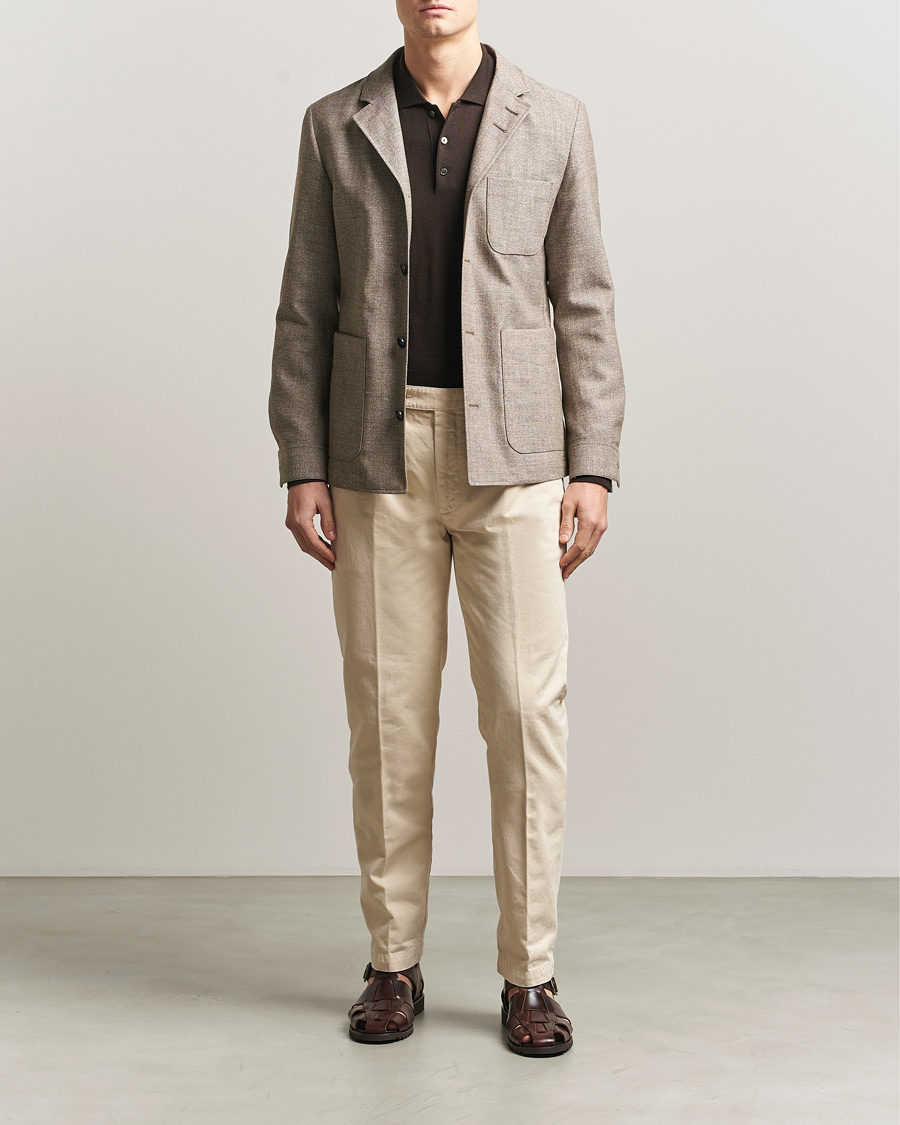 Herre | Dressjakker | Tiger of Sweden | Harrison Wool/Linen Blazer Sawgrass Brown