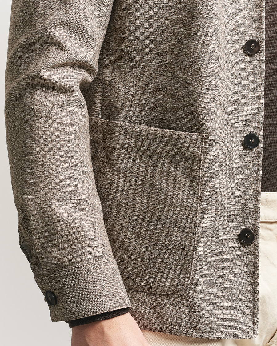 Herre | Dressjakker | Tiger of Sweden | Harrison Wool/Linen Blazer Sawgrass Brown