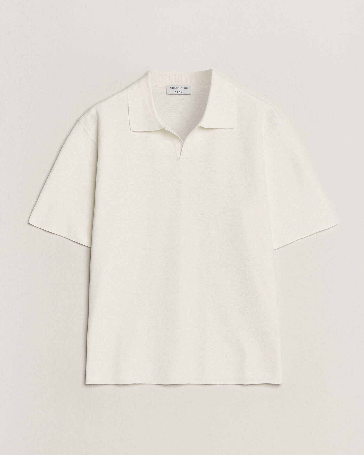 Herre | Pikéer | Tiger of Sweden | Maelon Cotton/Linen Knitted Polo Pure White