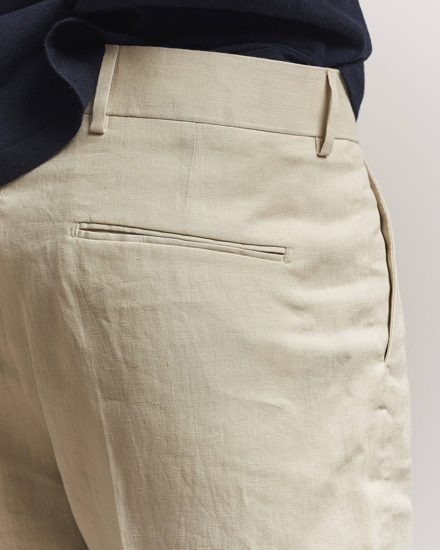 Herre | Shorts | Tiger of Sweden | Troy Pleated Linen Shorts Cream Sand