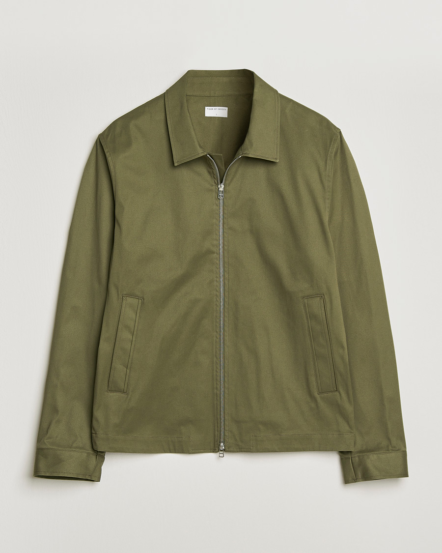 Herre | Jakker | Tiger of Sweden | Barnaby Cotton Jacket Kalamata Green