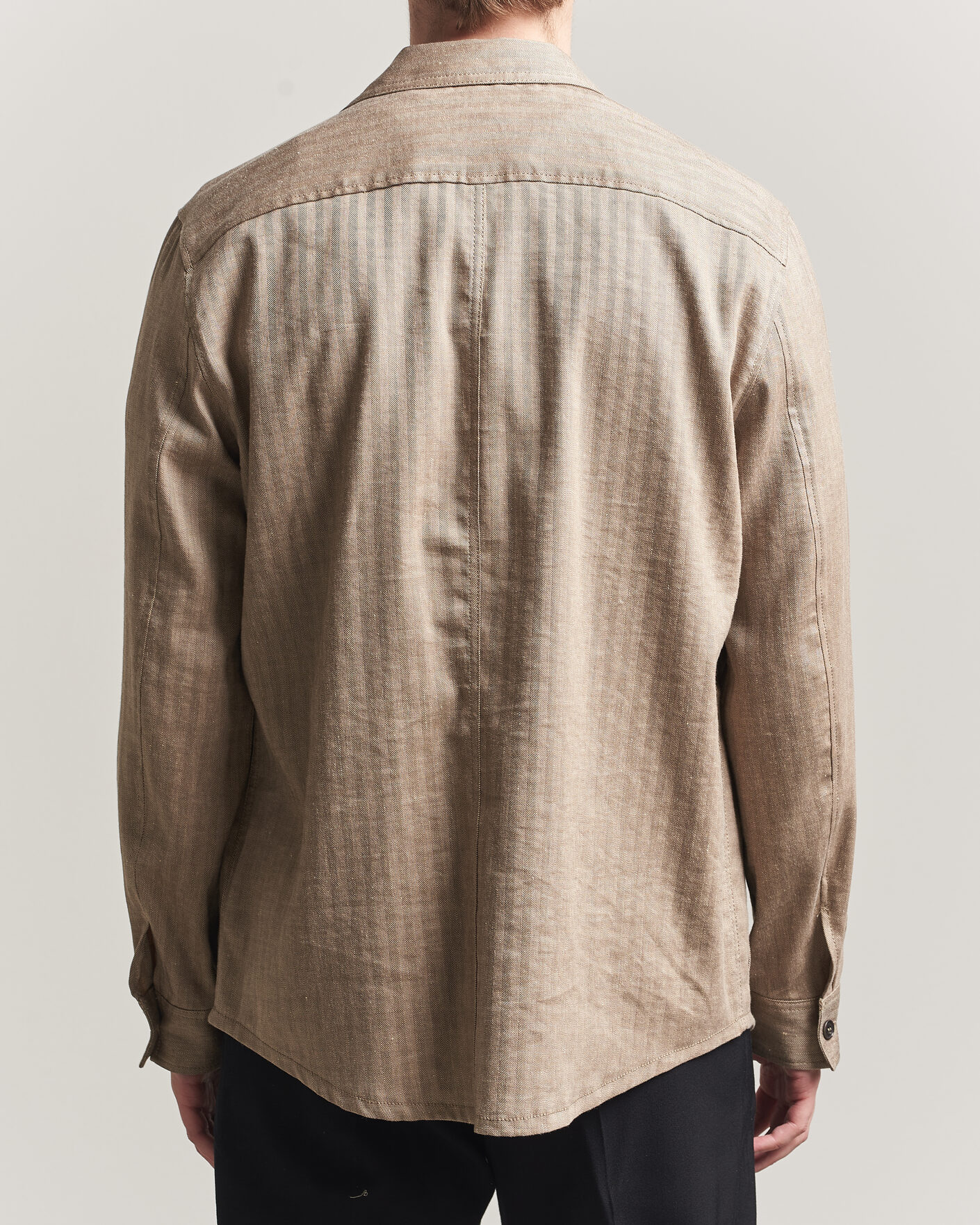 Herre | Skjorter | Tiger of Sweden | Bishop Linen Overshirt Vintage Beige