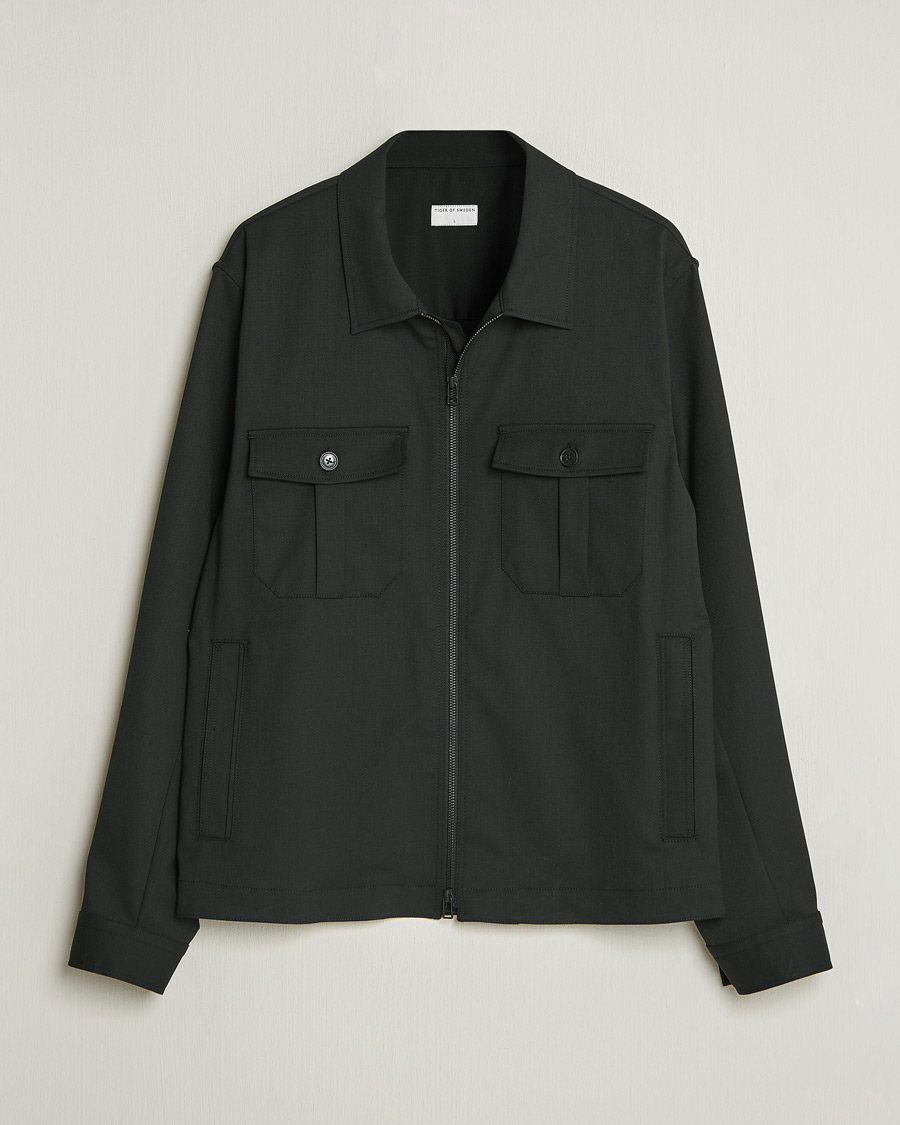 Herre | Skjorter | Tiger of Sweden | Barnaby Technical Overshirt Black