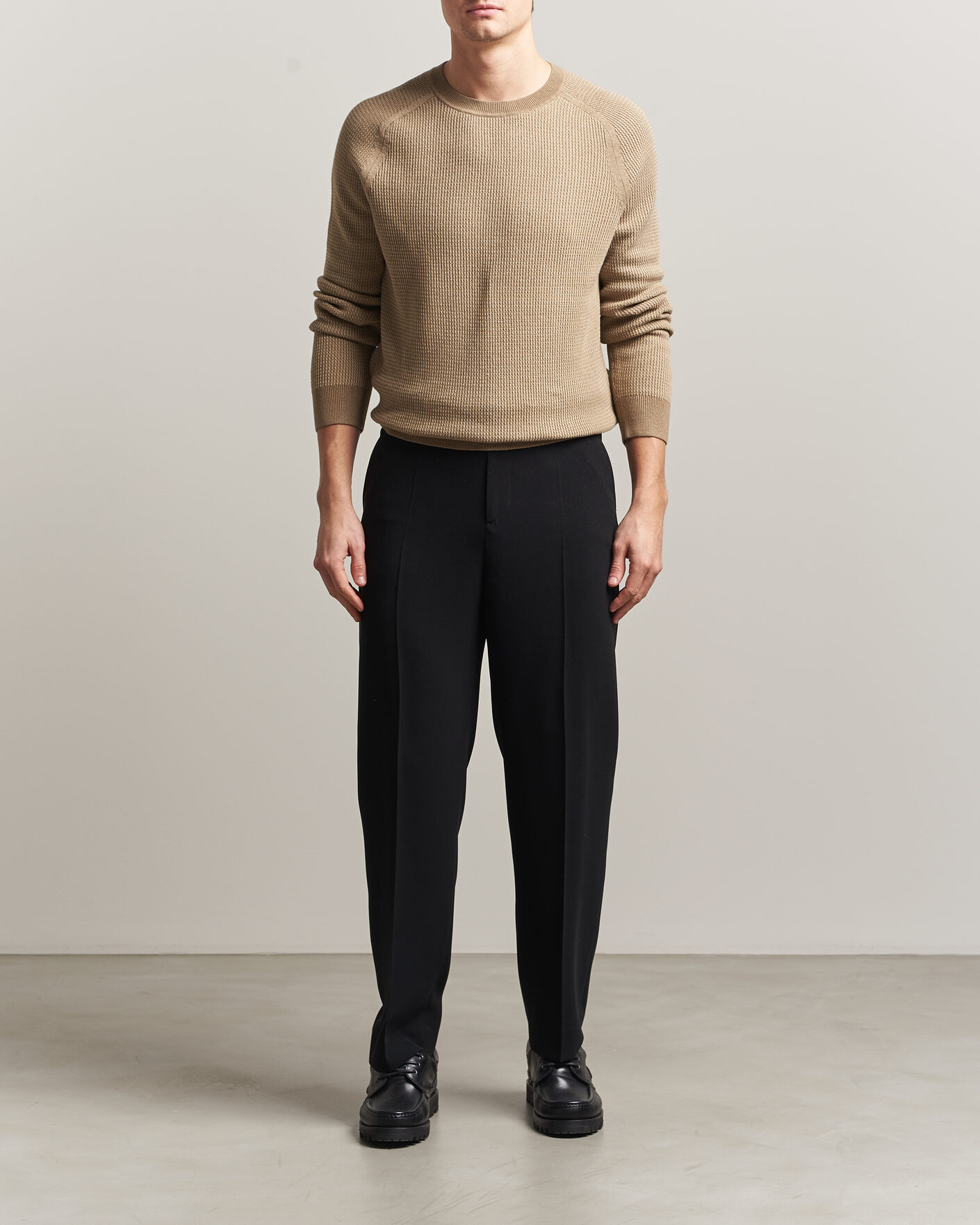 Herre | Gensere | Tiger of Sweden | Martin Knitted Sweater Umber Brown