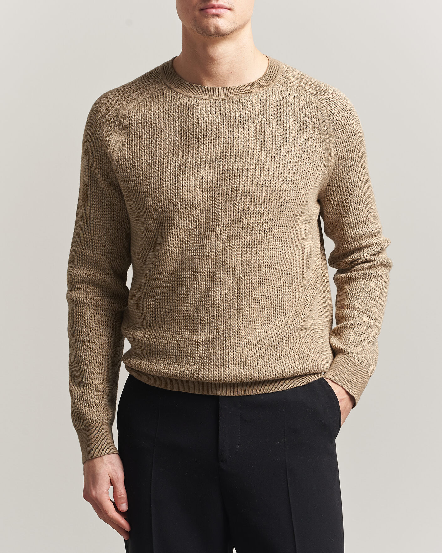 Herre | Gensere | Tiger of Sweden | Martin Knitted Sweater Umber Brown