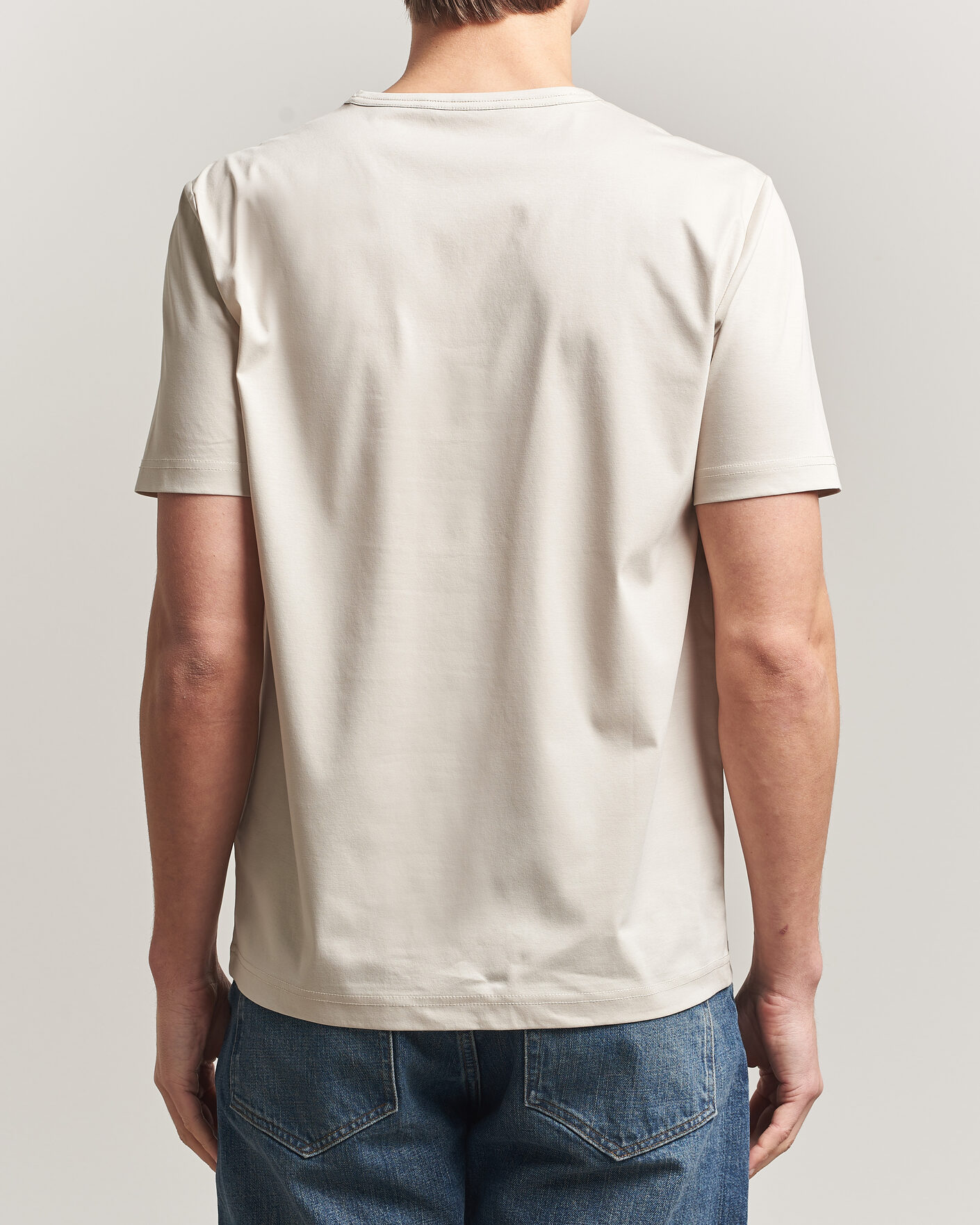 Herre | T-Shirts | Tiger of Sweden | Olaf Mercerized Cotton T-Shirt Seline Grey