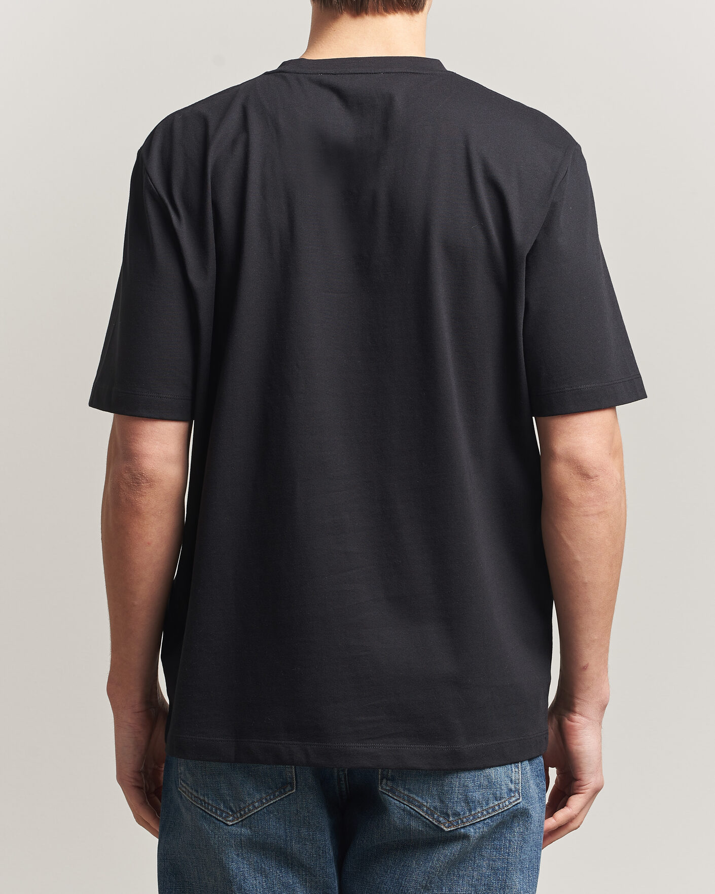 Herre | T-Shirts | Tiger of Sweden | Pro Cotton Logo T-Shirt Black