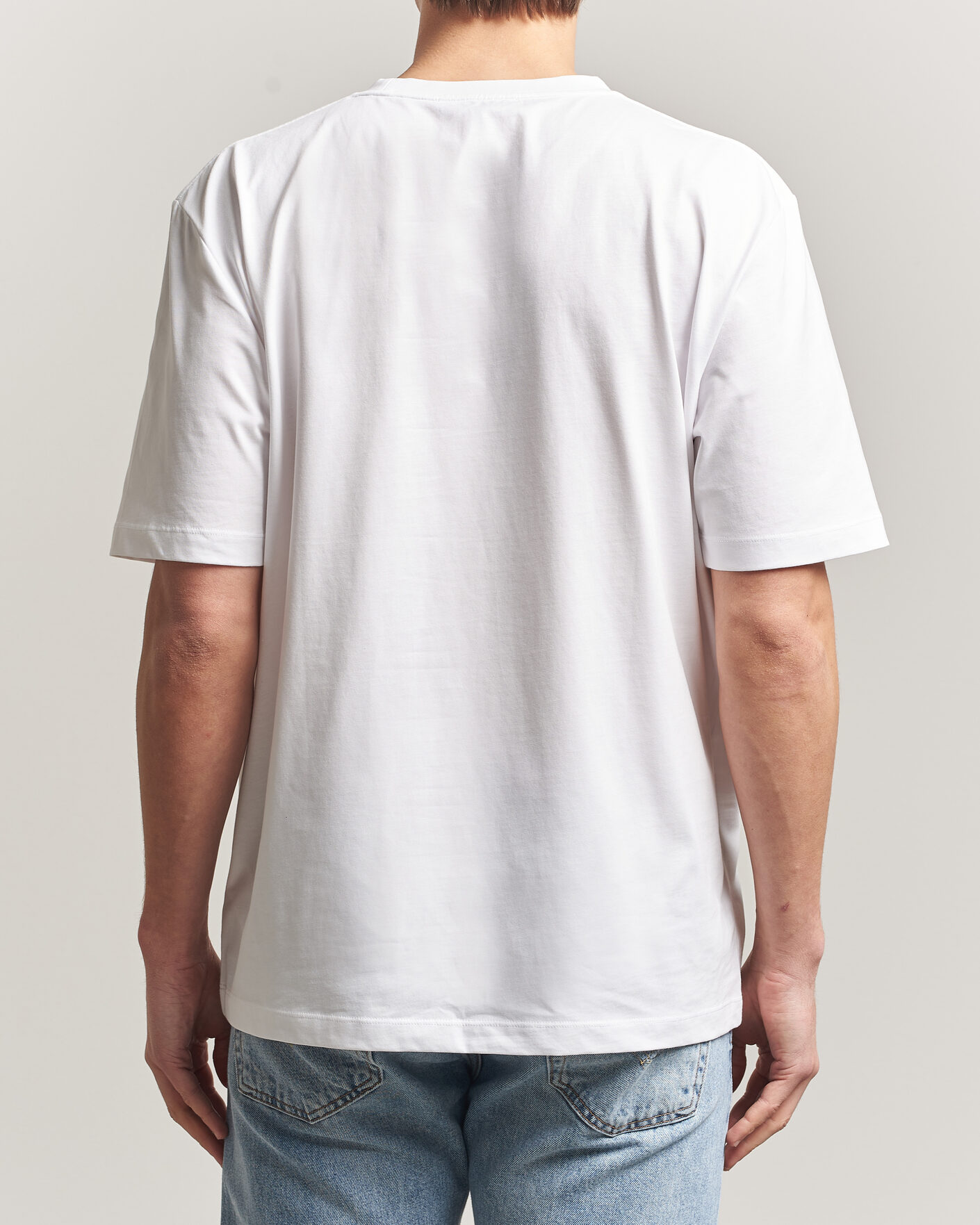 Herre | T-Shirts | Tiger of Sweden | Pro Cotton Logo T-Shirt Pure White