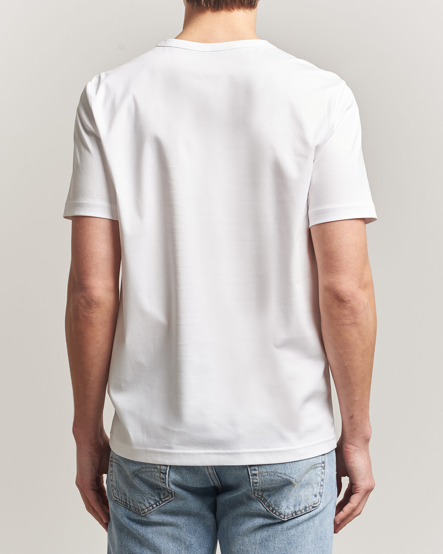 Herre | T-Shirts | Tiger of Sweden | Olaf Mercerized Cotton T-Shirt Pure White