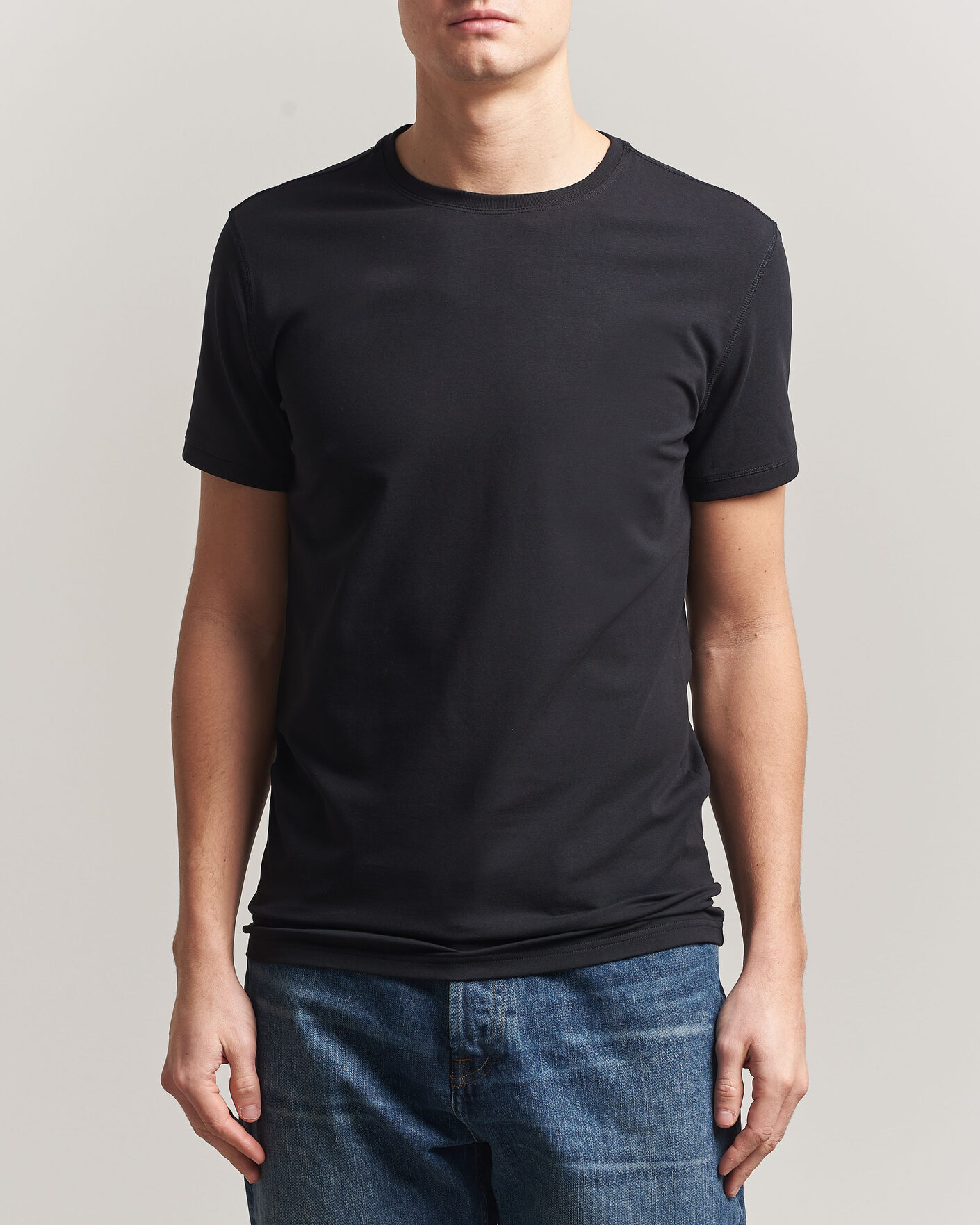 Herre | T-Shirts | Tiger of Sweden | Heimdal 2-Pack Crew Neck T-Shirt Black