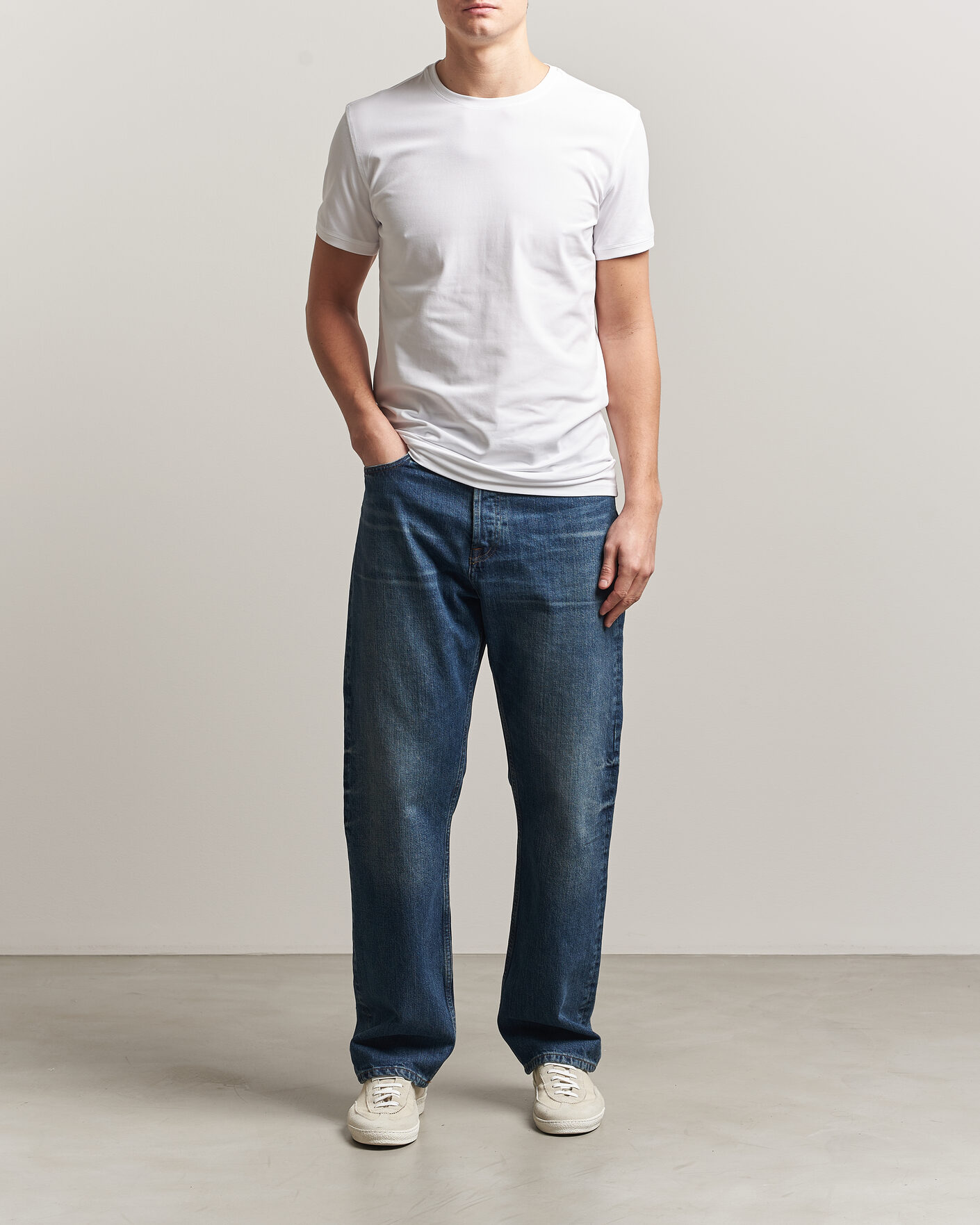 Herre | T-Shirts | Tiger of Sweden | Heimdal 2-Pack Crew Neck T-Shirt Pure White