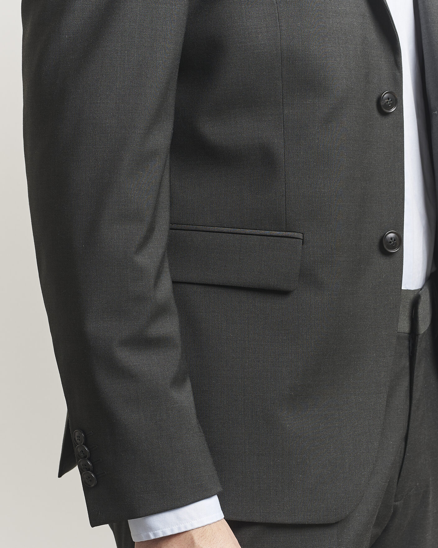 Herre | Dressjakker | Tiger of Sweden | Jamie Wool Travel Suit Blazer Olive Extreme