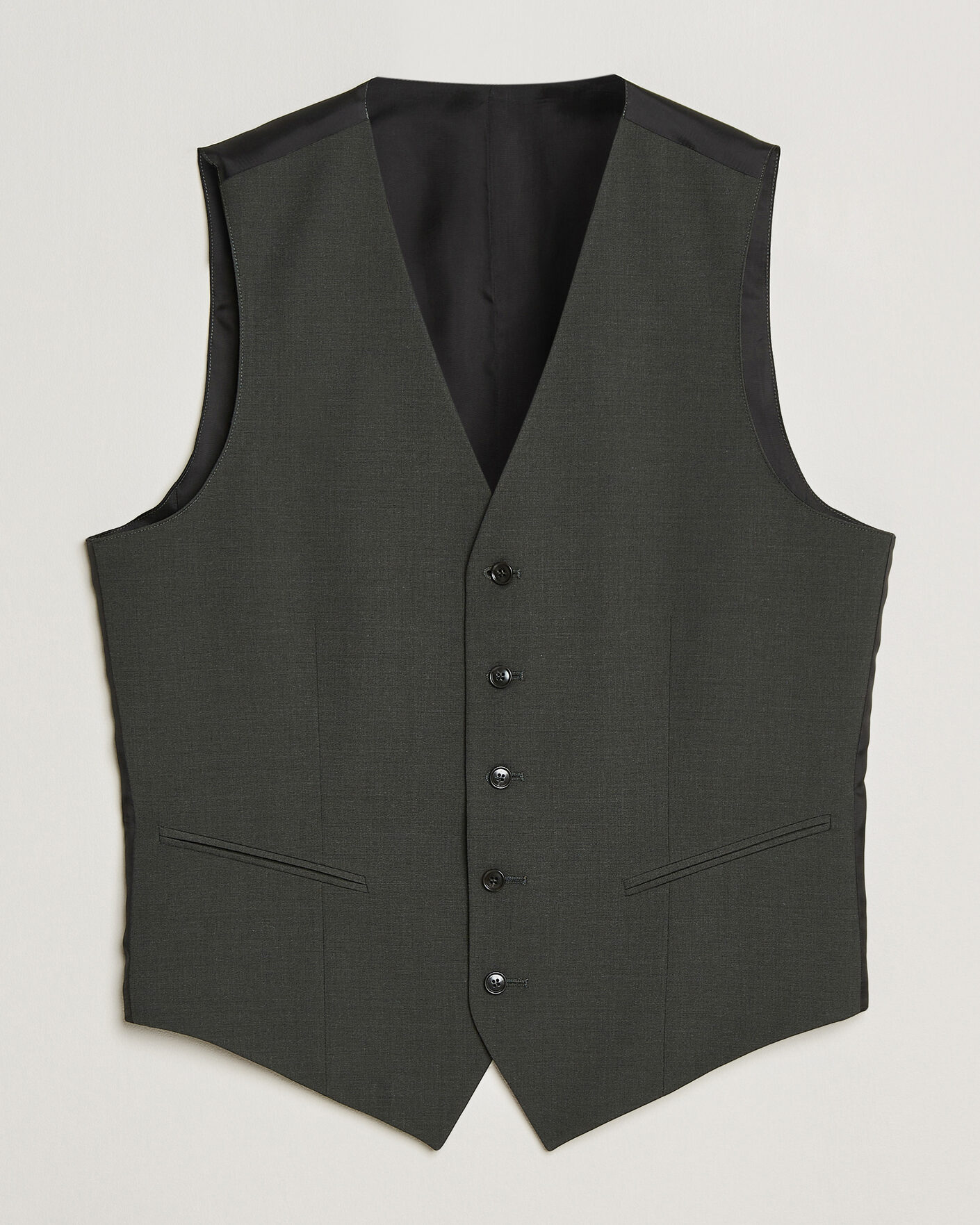 Herre | Vester | Tiger of Sweden | Winston Wool Travel Waistcoat Olive Extreme