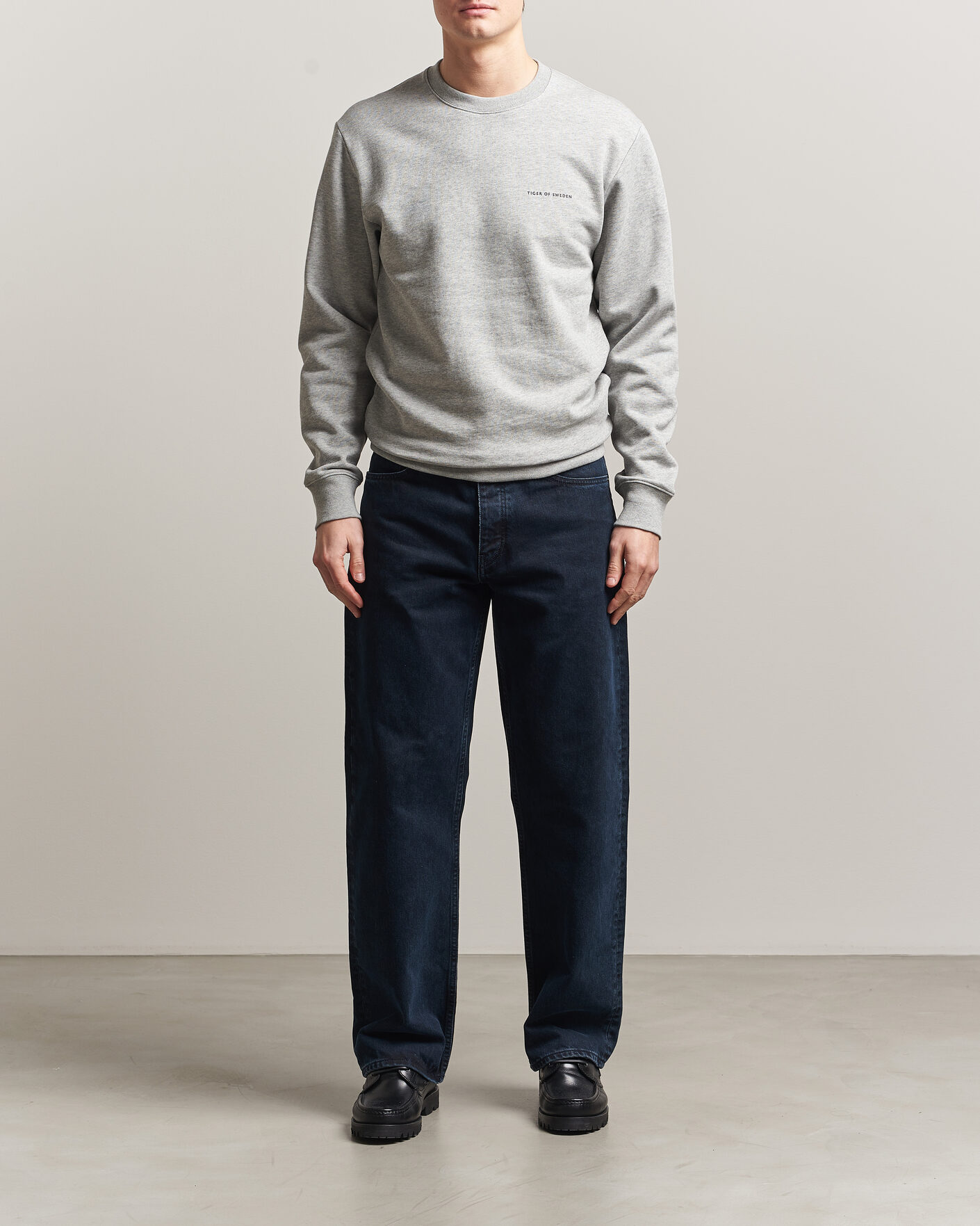 Herre | Gensere | Tiger of Sweden | Emerson Crew Neck Sweatshirt Grey Melange