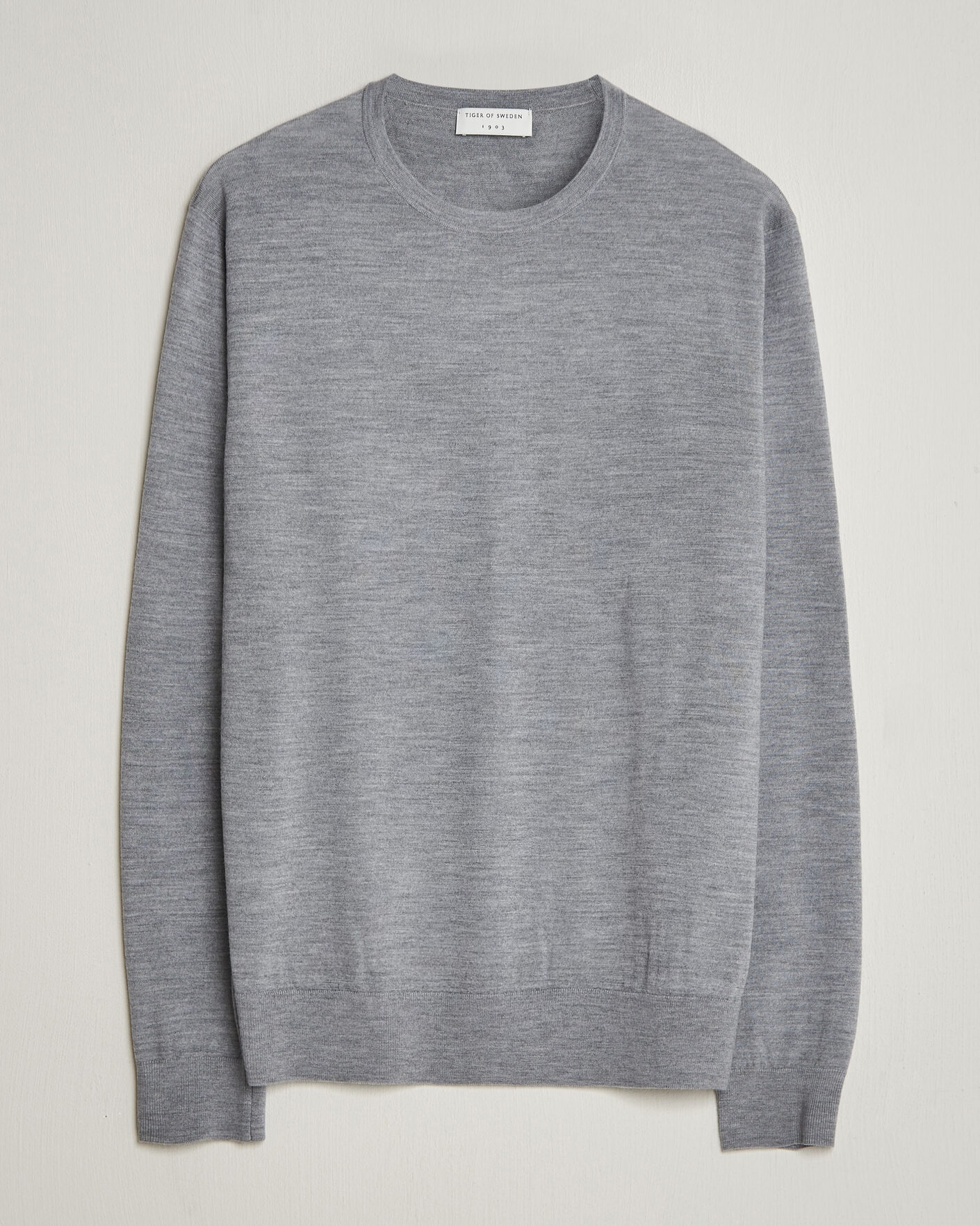 Herre | Gensere | Tiger of Sweden | Connor Crew Neck Pullover Grey Melange