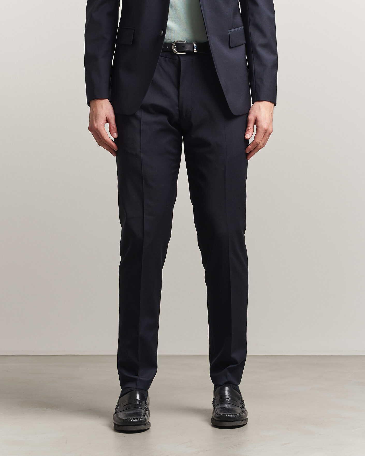 Herre | Bukser | Tiger of Sweden | Tenuta Wool Travel Suit Trousers Dark Ink
